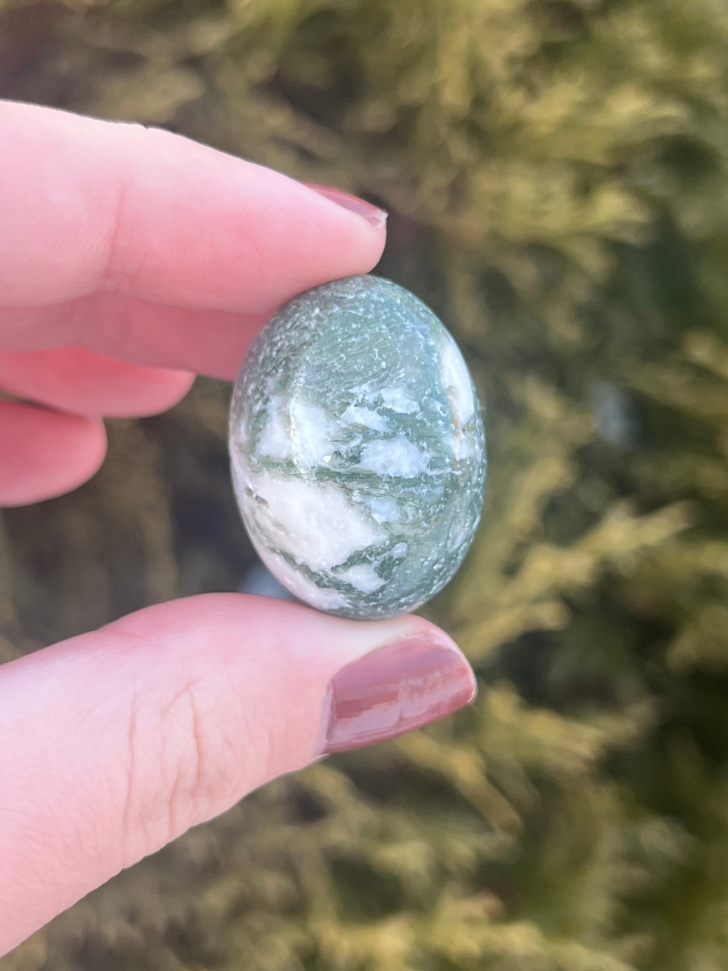 Moss Agate Tumbled Stones