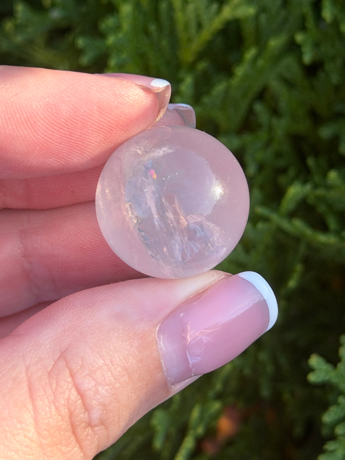 Aura Rose Quartz Mini Sphere