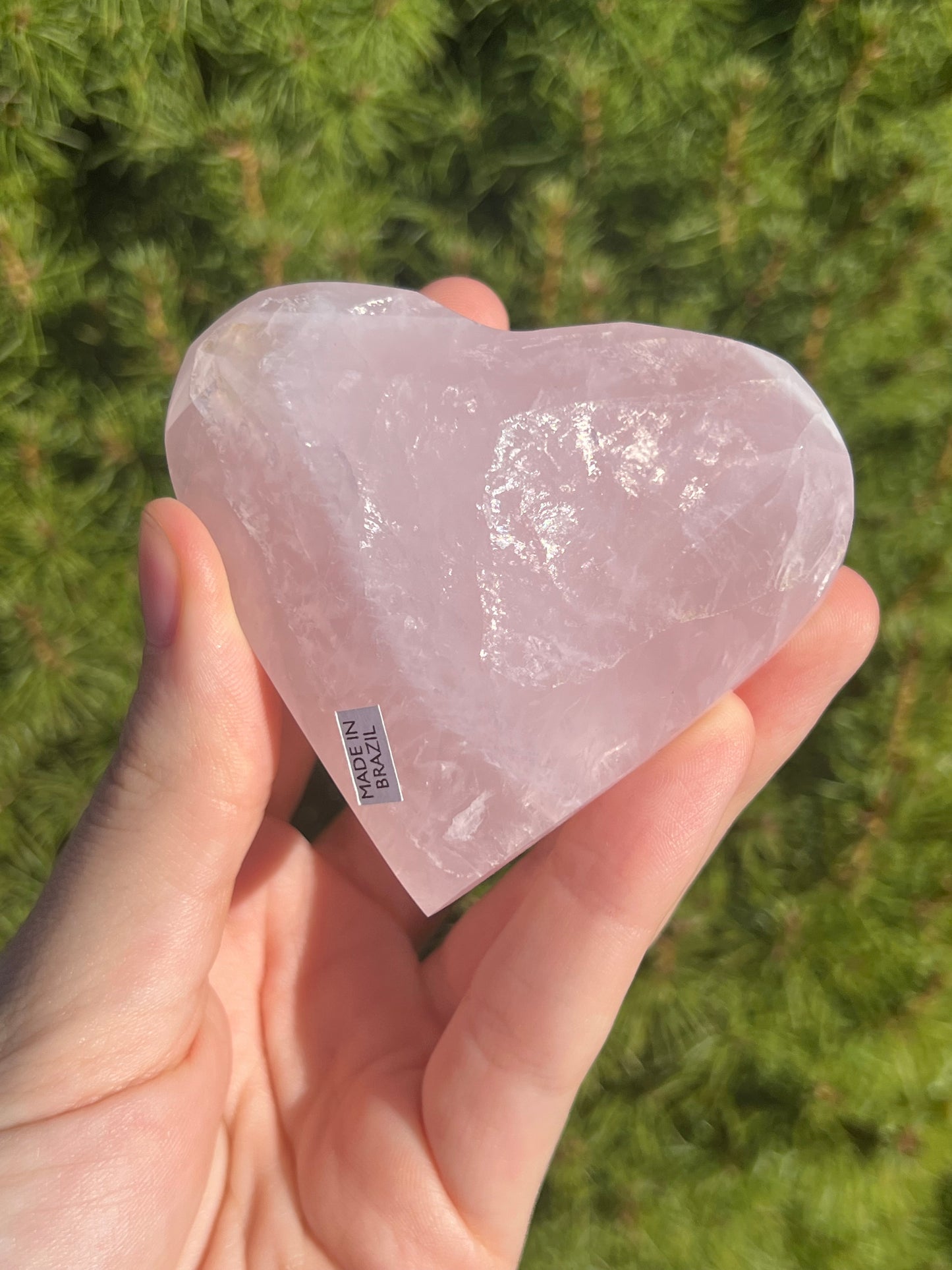 Rose Quartz Heart from Brazil