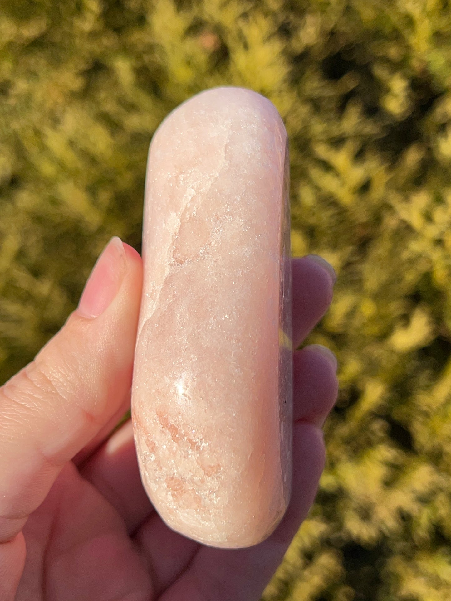 Pink Amethyst Palm Stone