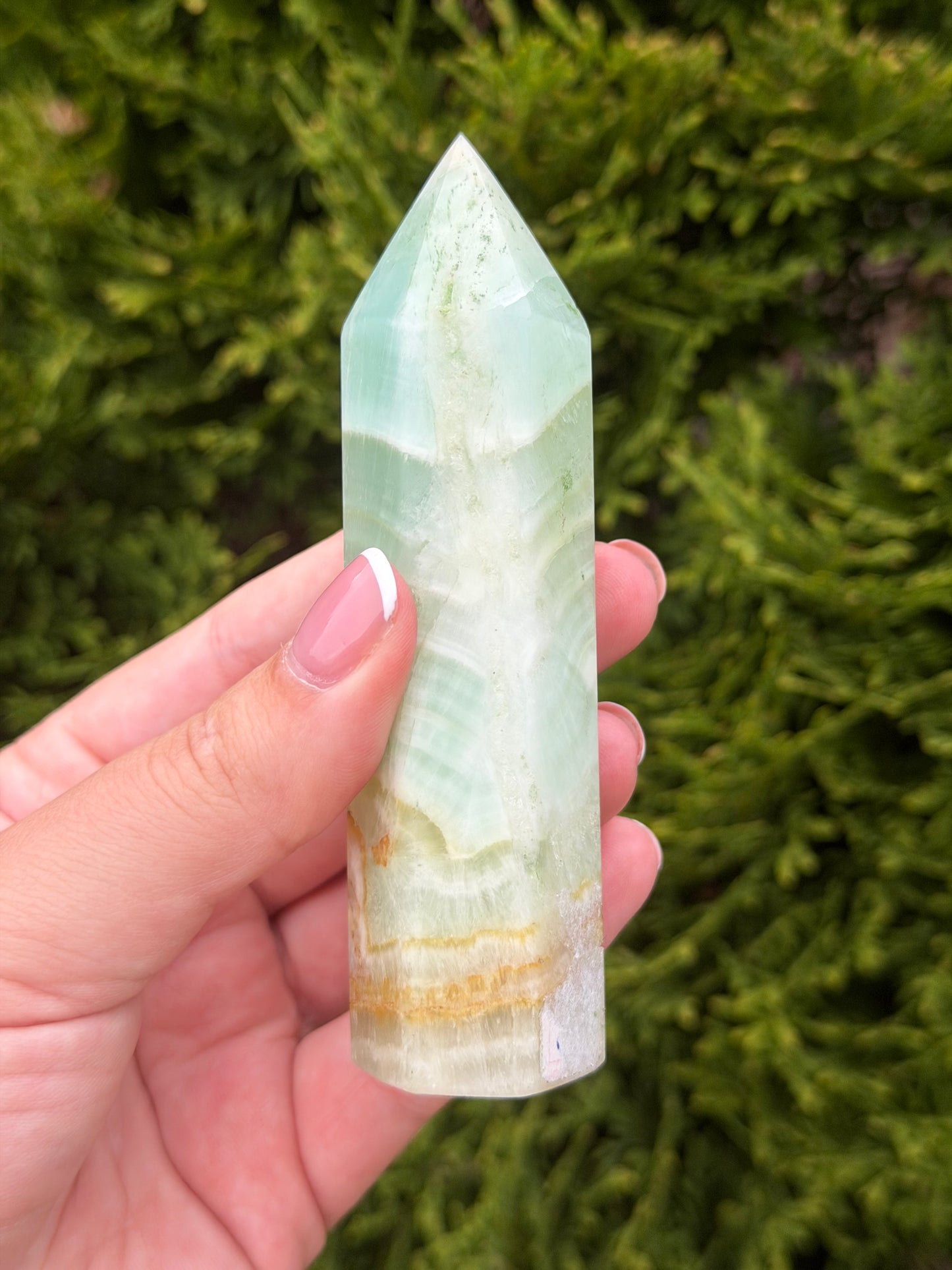 Pistachio Calcite Tower