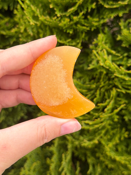 Orange Calcite Moon 3