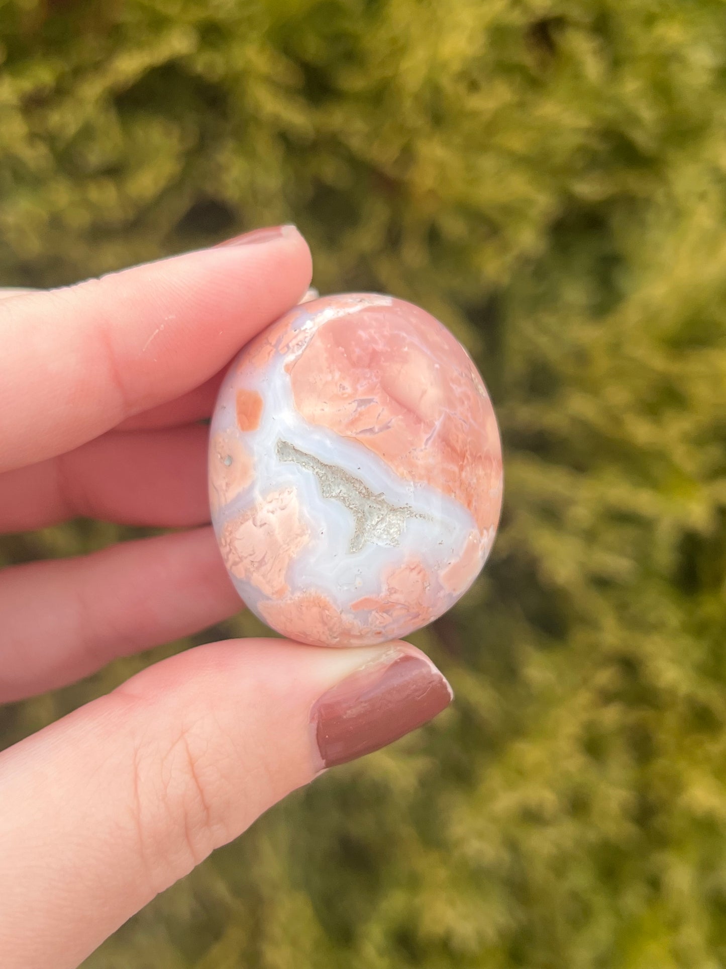 Pink Agate (Cotton Candy Agate) Tumbled Stone