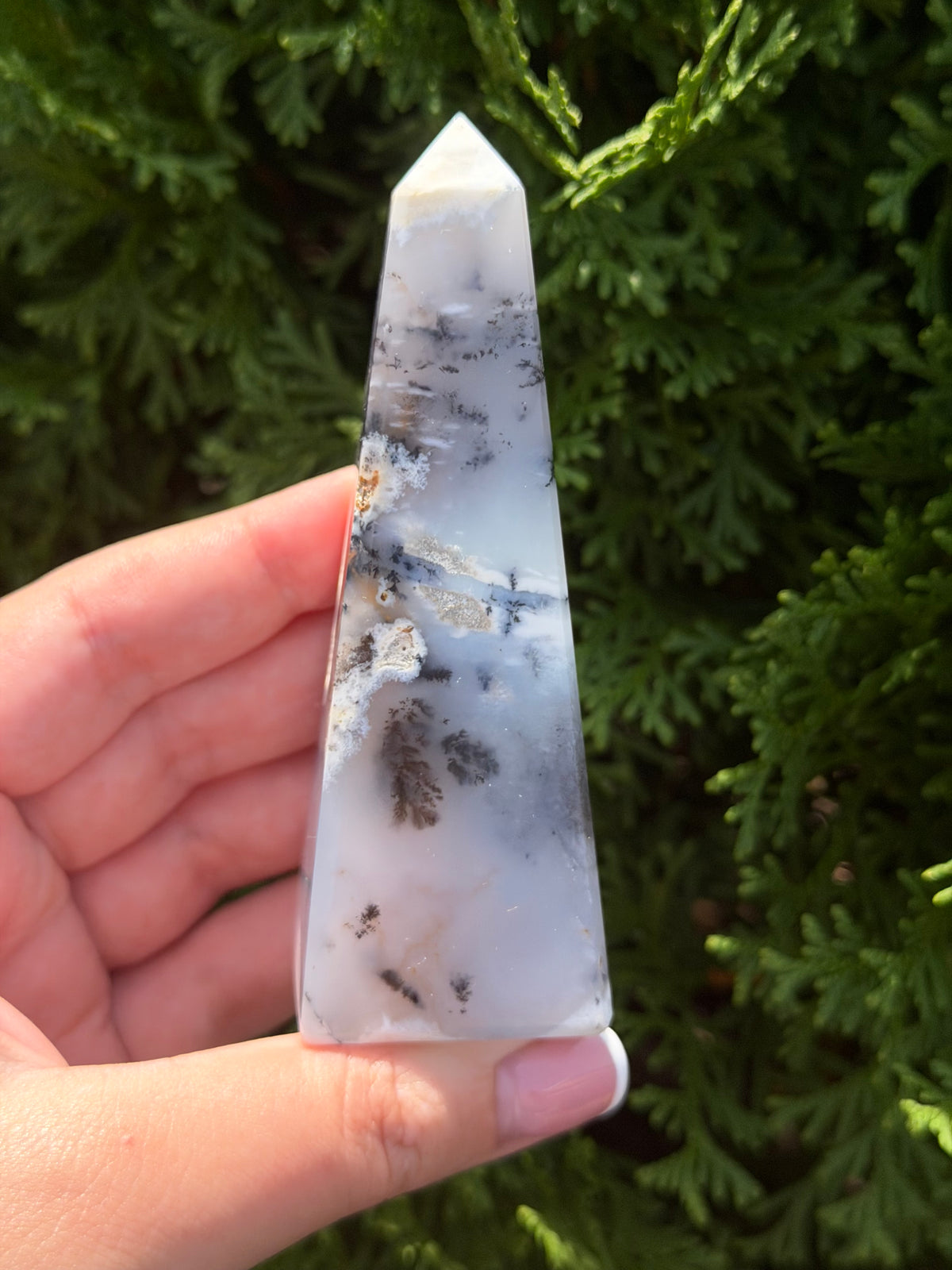 Dendritic Agate Obelisk