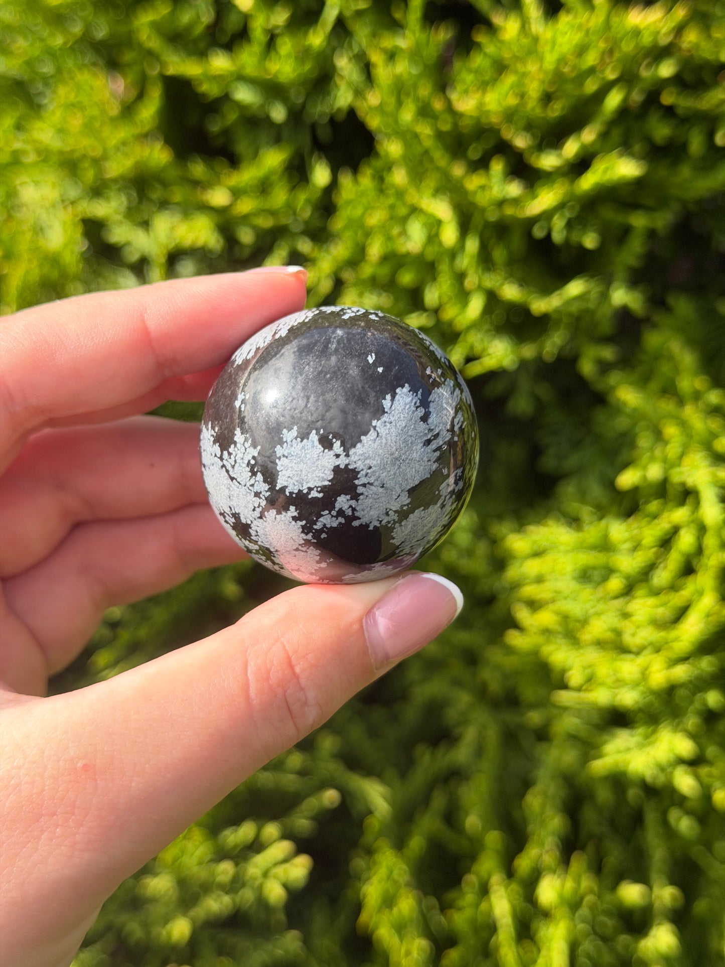 Snowflake Obsidian Sphere