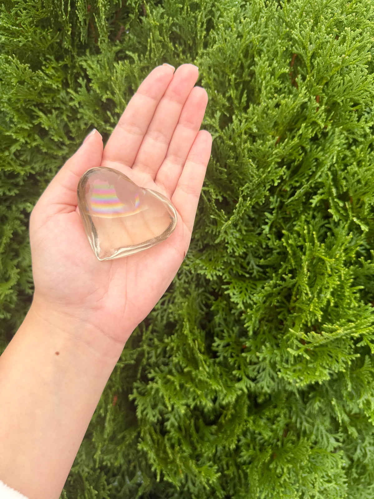 Smoky Quartz Heart on Stand