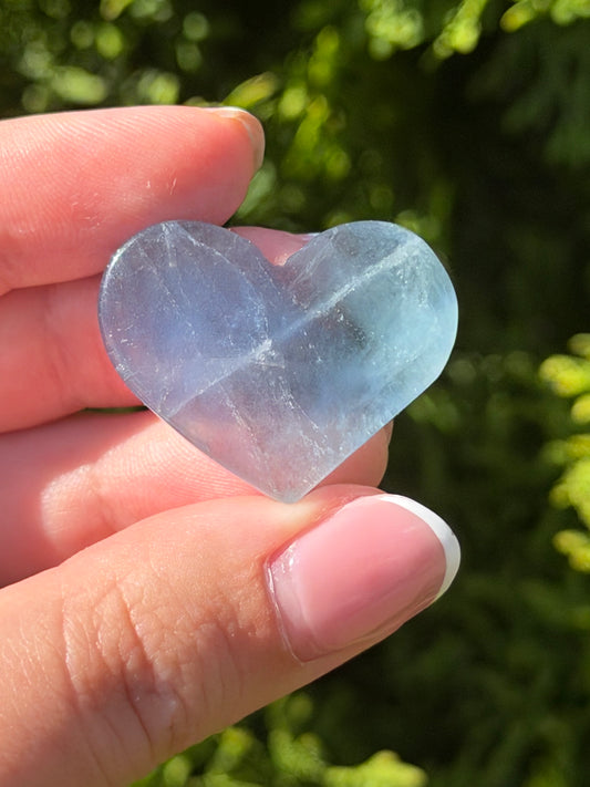 Blue Fluorite Mini Heart