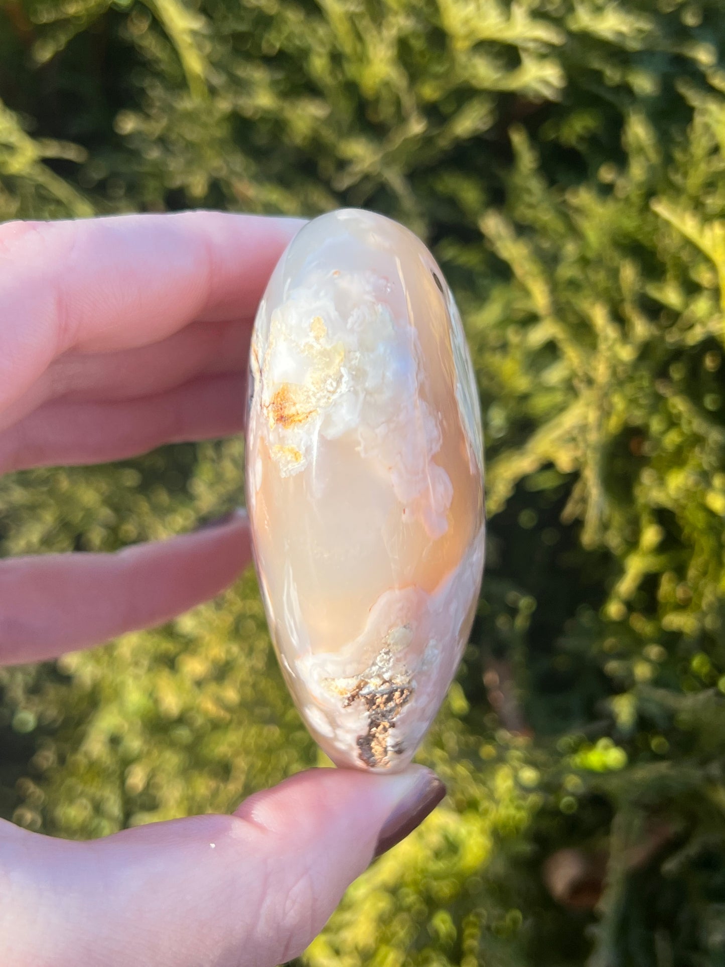 Flower Agate Heart #1