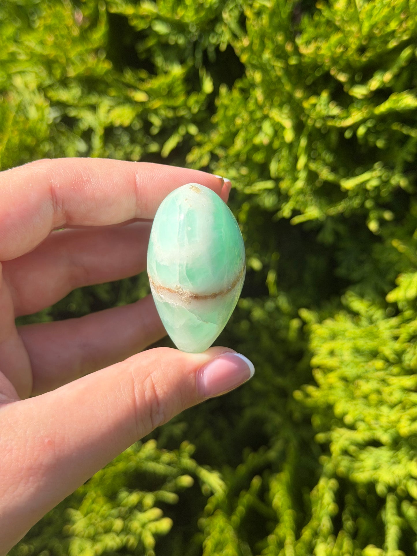 Pistachio Calcite Heart