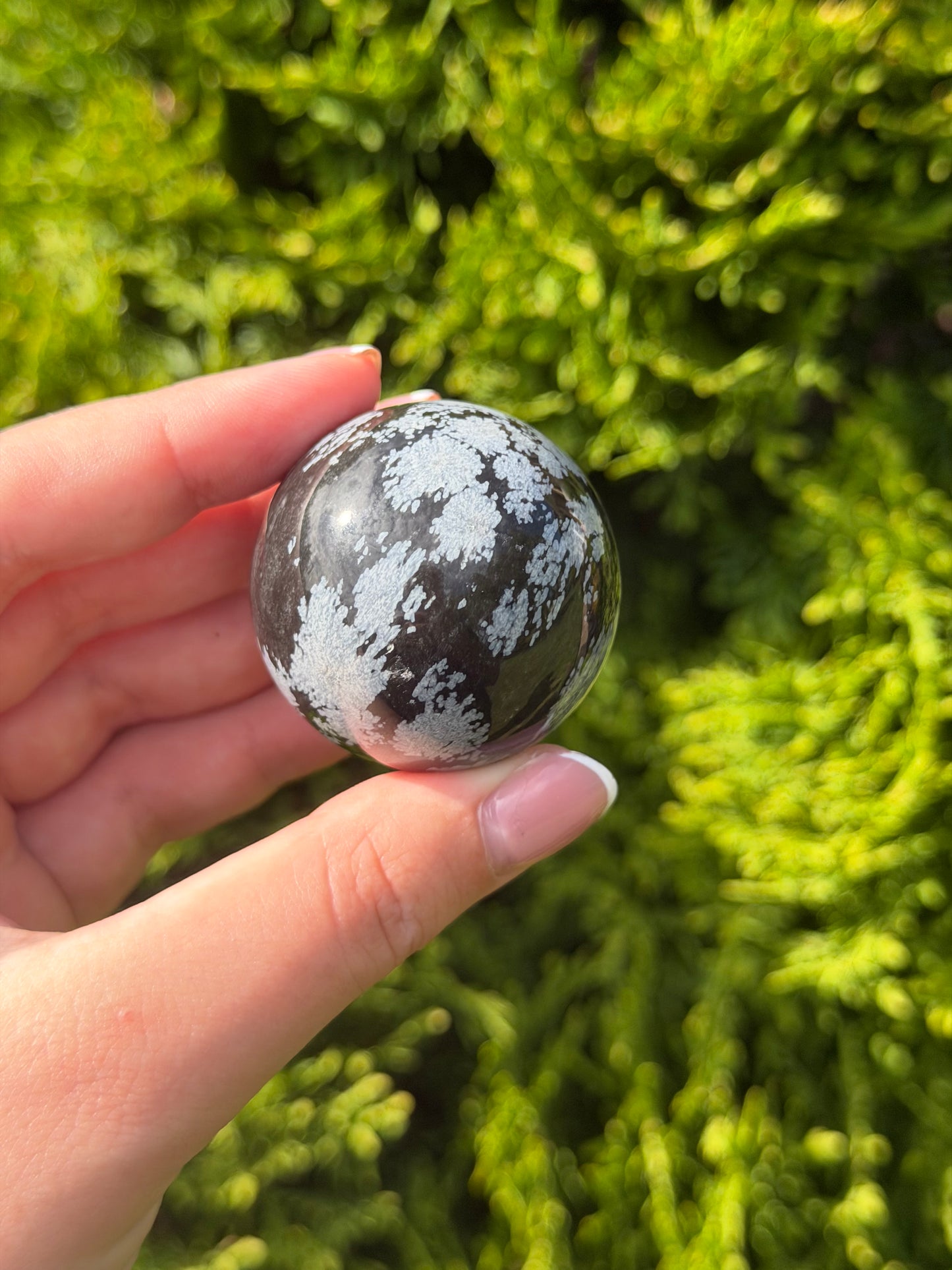Snowflake Obsidian Sphere