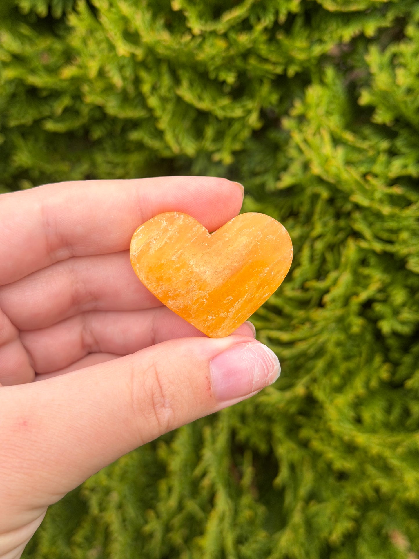 Mini Orange Calcite Heart