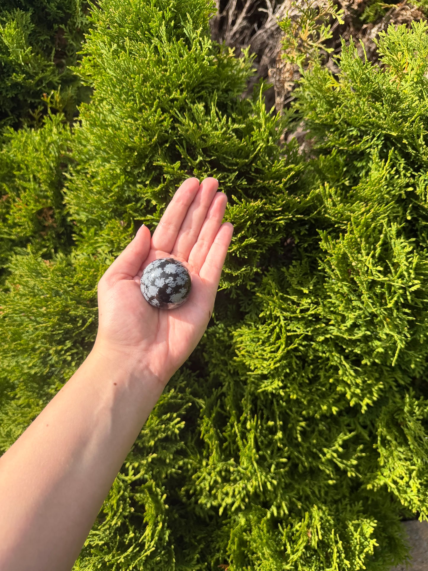 Snowflake Obsidian Sphere