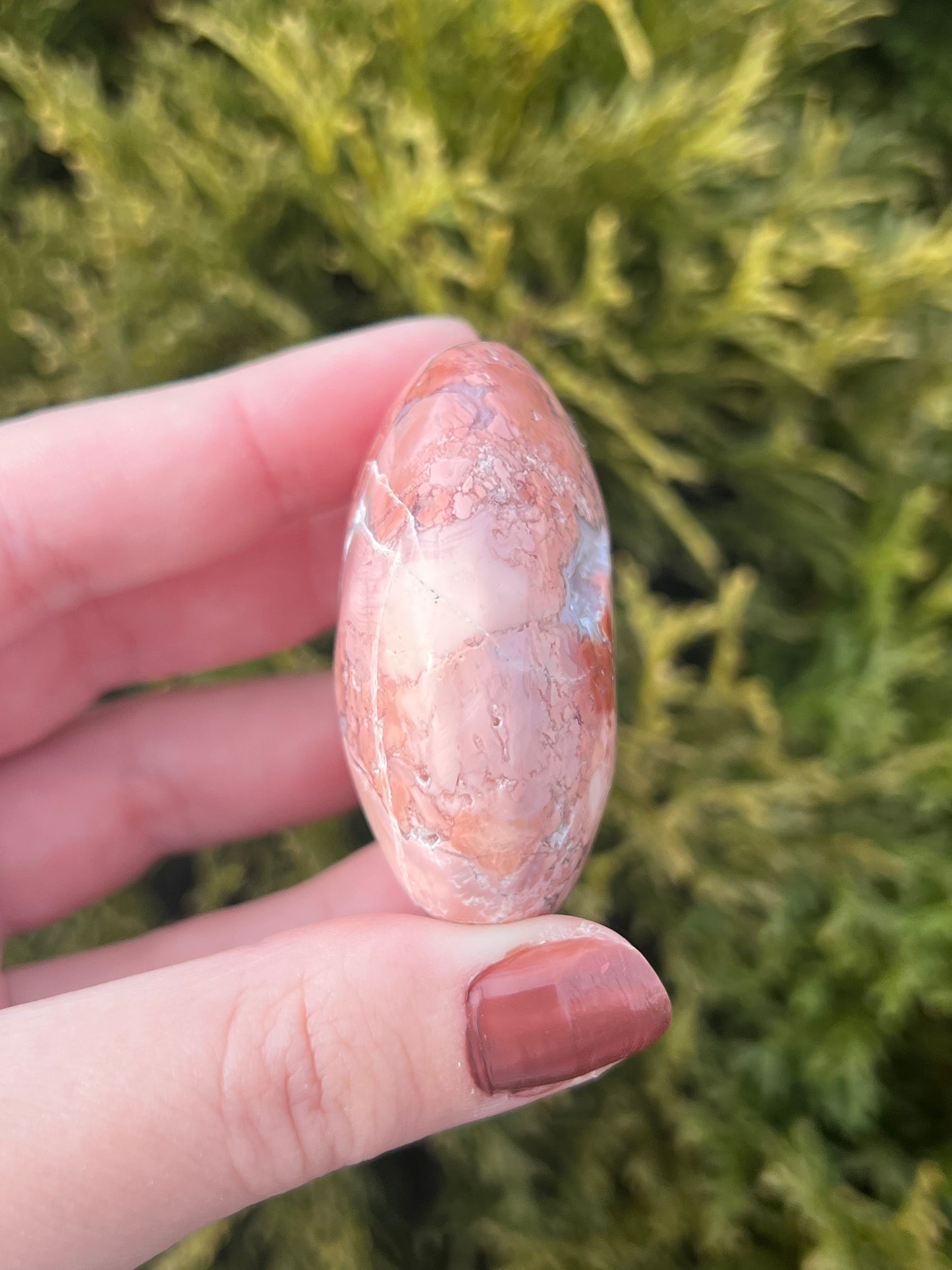 Pink Agate (Cotton Candy Agate) Palm Stone