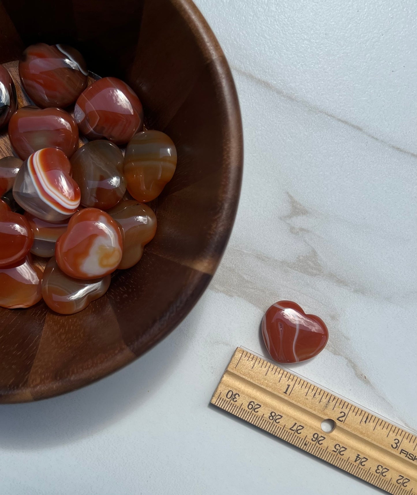 Mini Carnelian Hearts