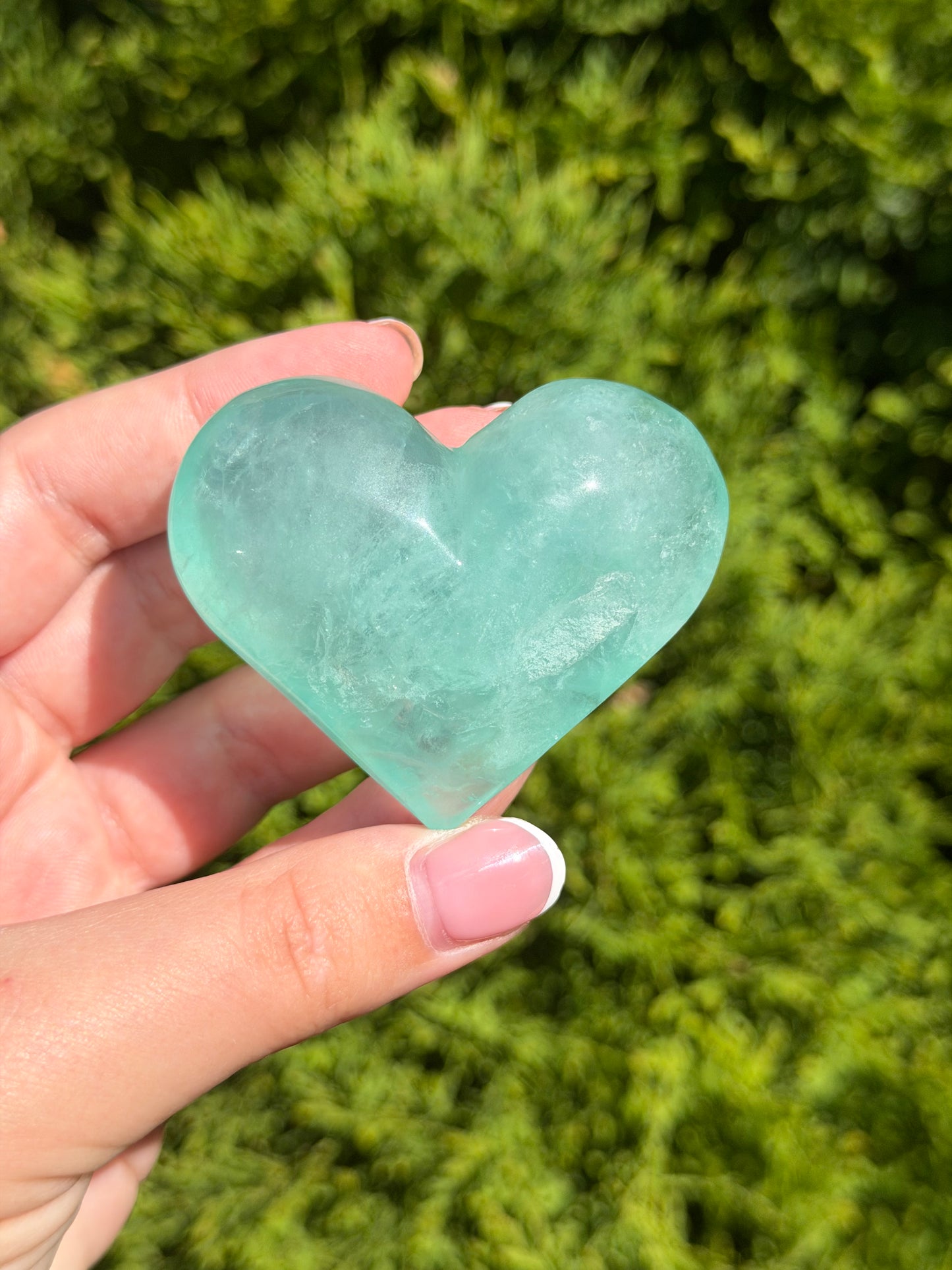 Green Fluorite Heart