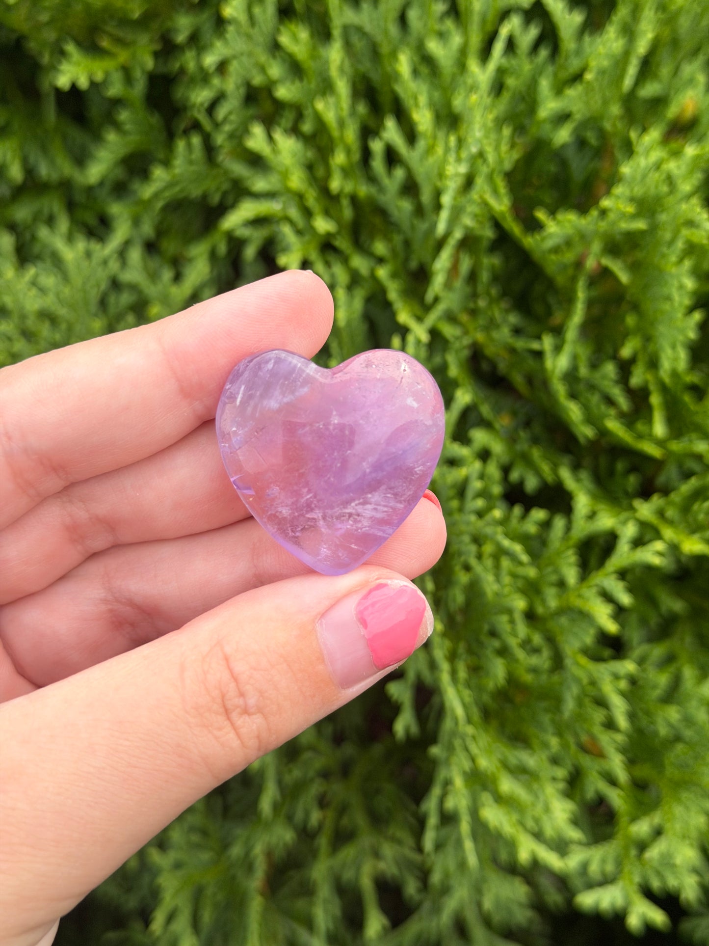 Purple Fluorite Mini Heart