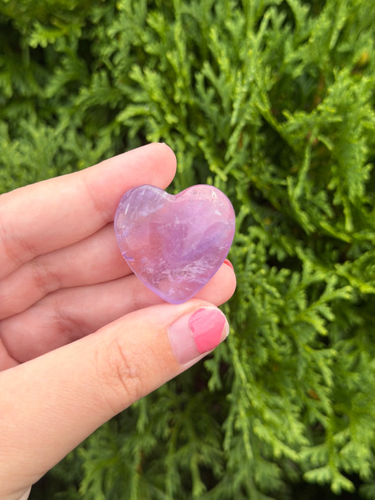 Purple Fluorite Mini Heart