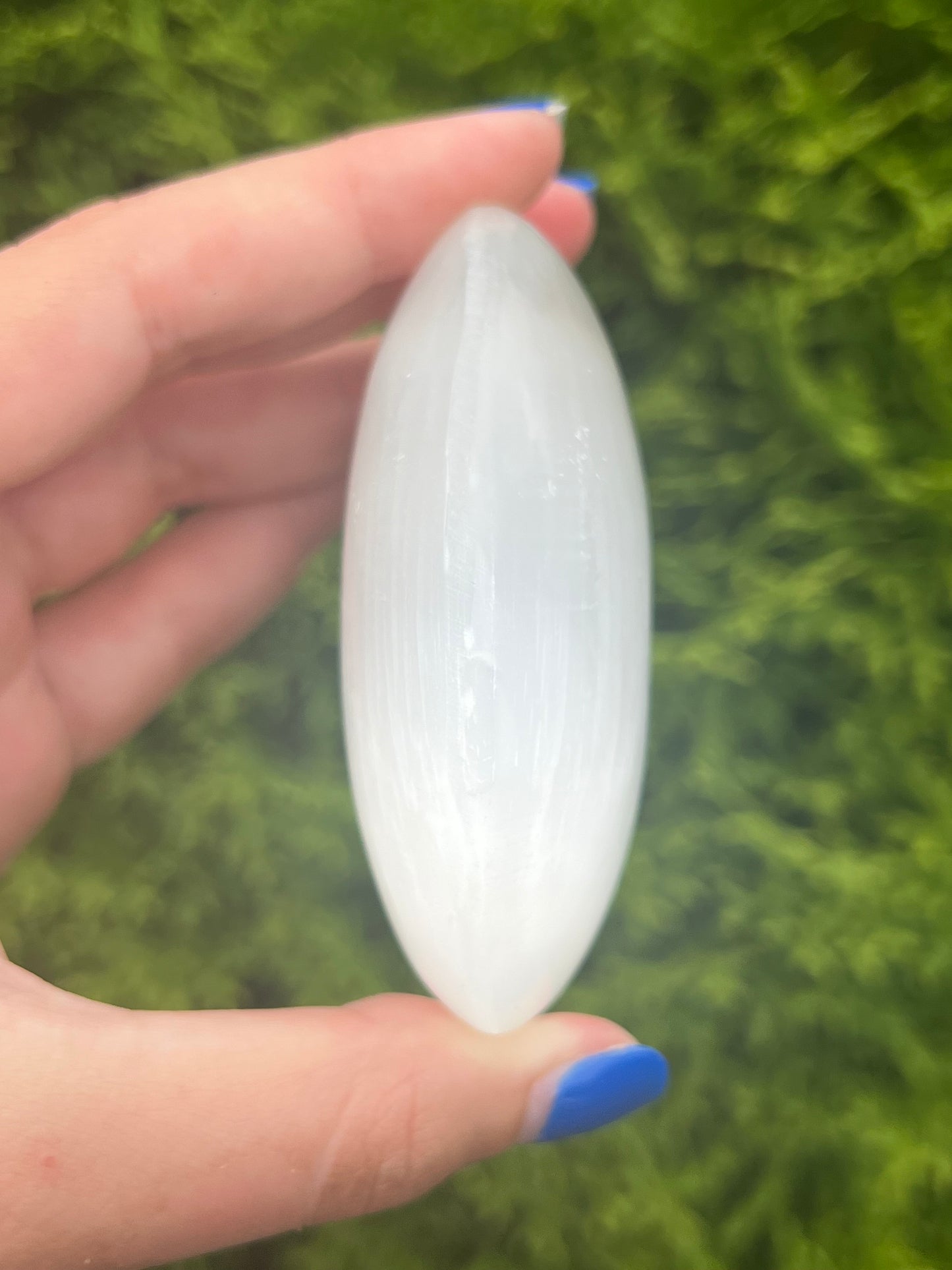 Large Selenite Palm Stone