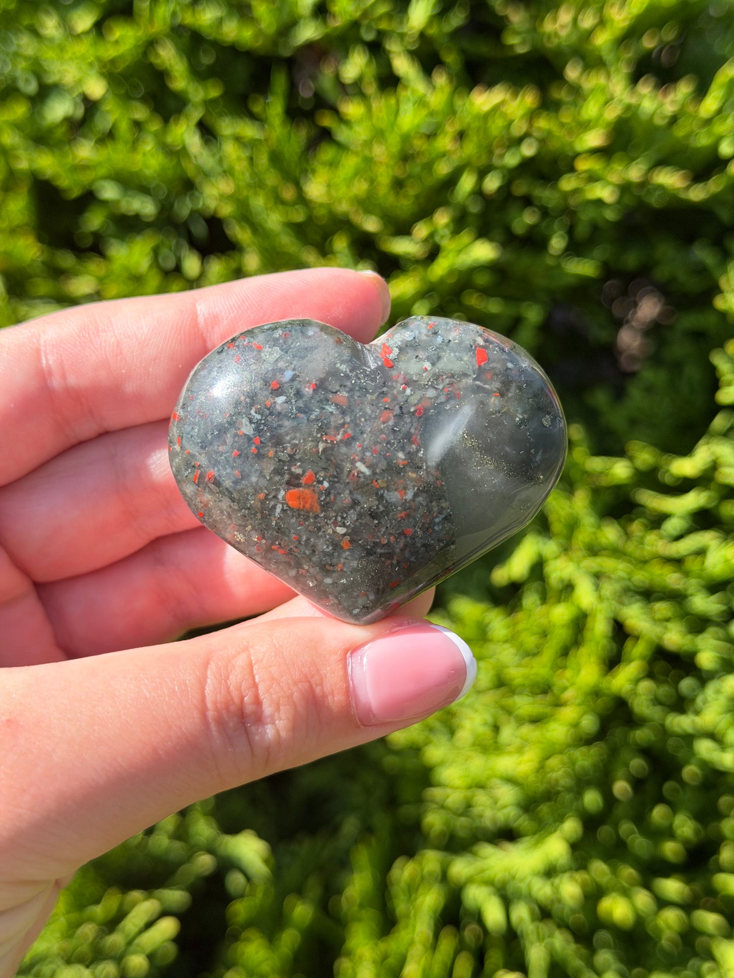 African Bloodstone Heart