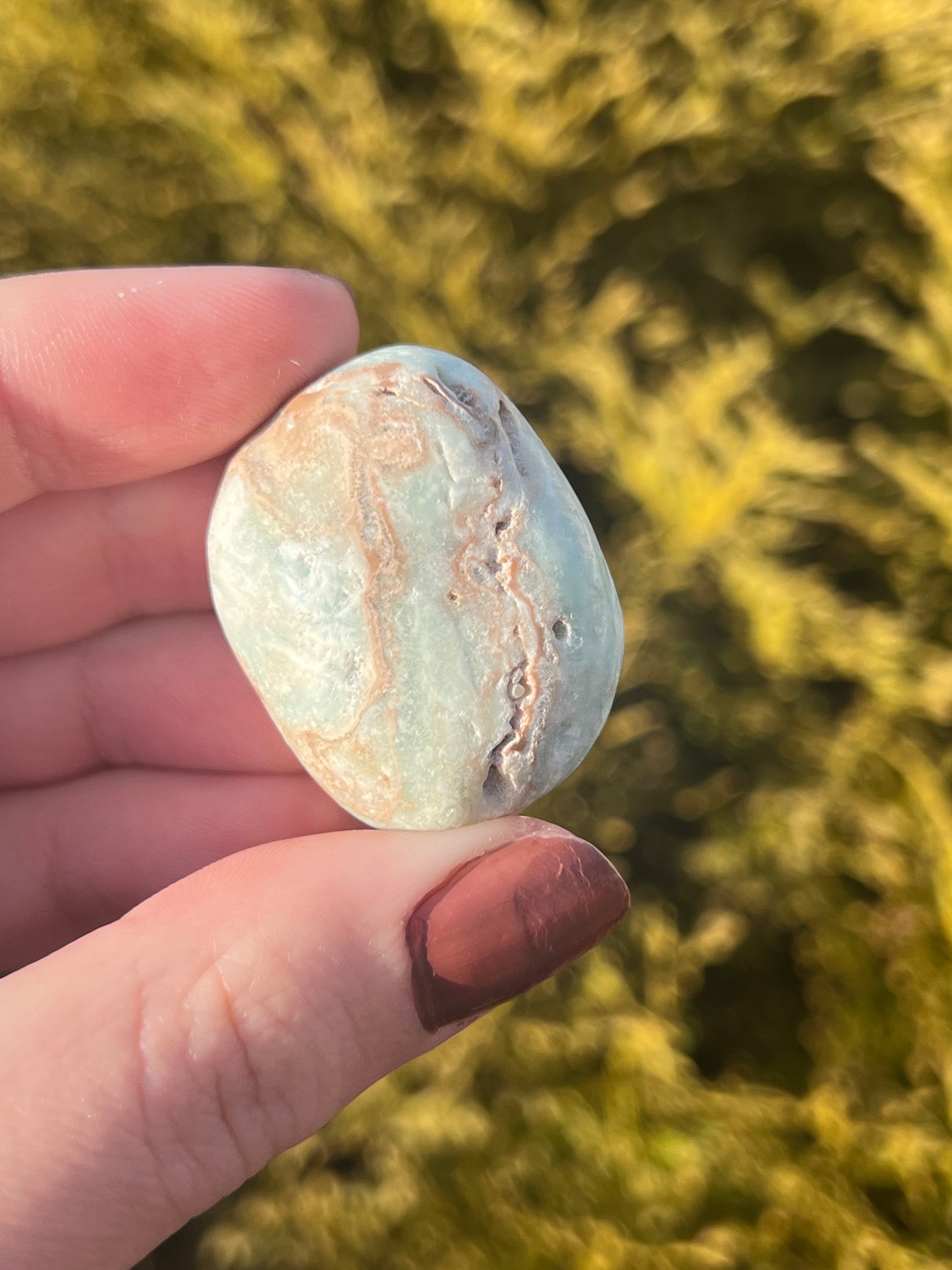 Blue Aragonite Tumbled Stones
