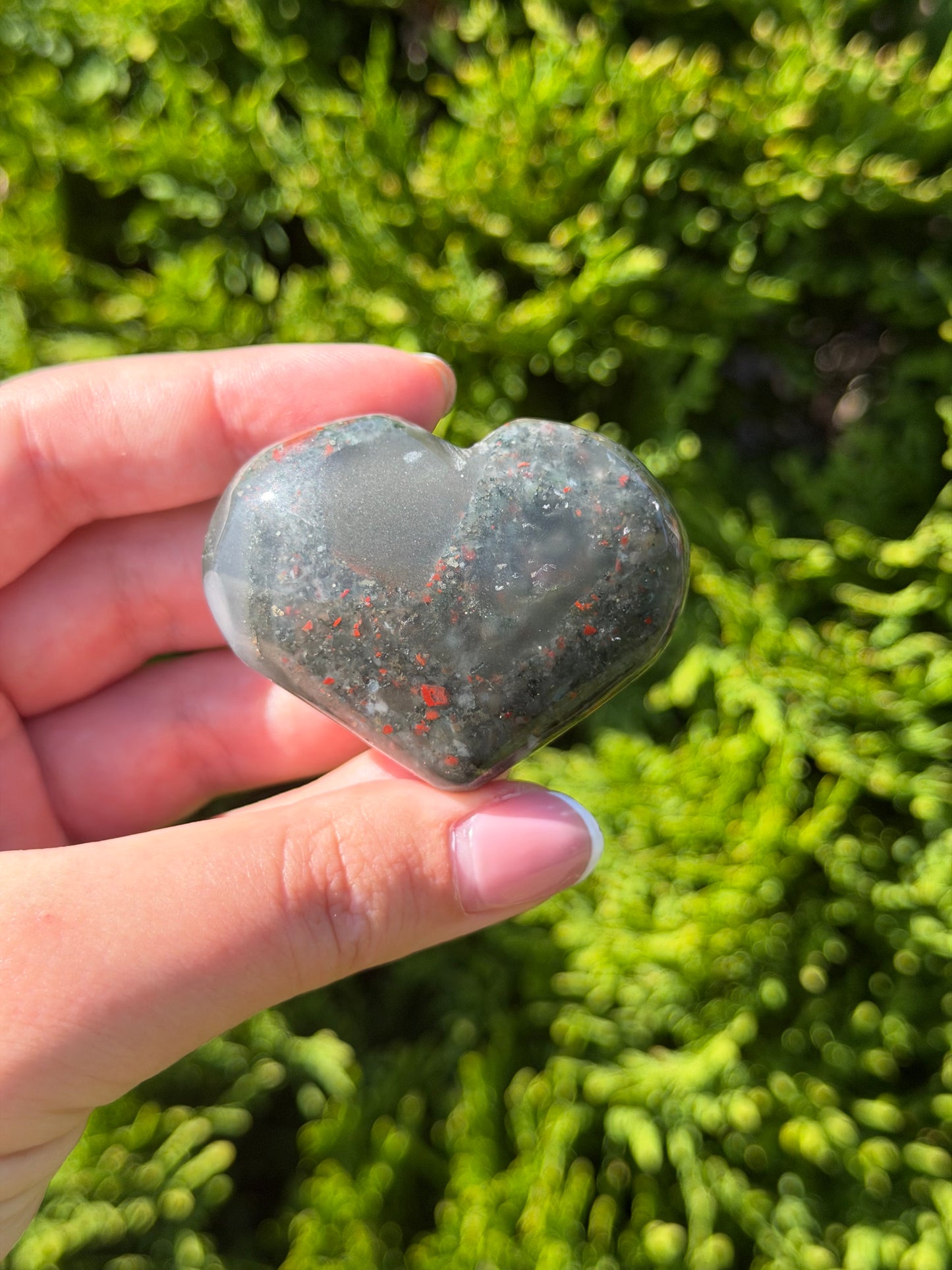 African Bloodstone Heart