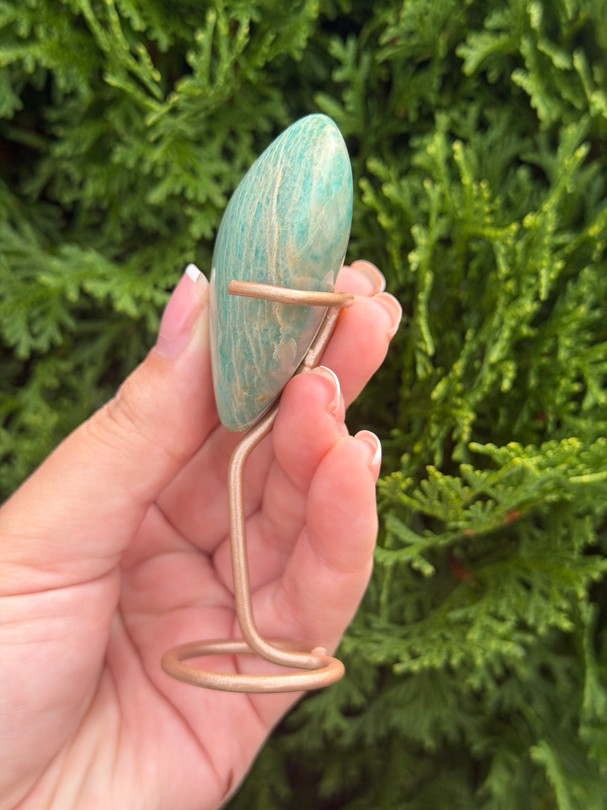 Amazonite Heart on Stand