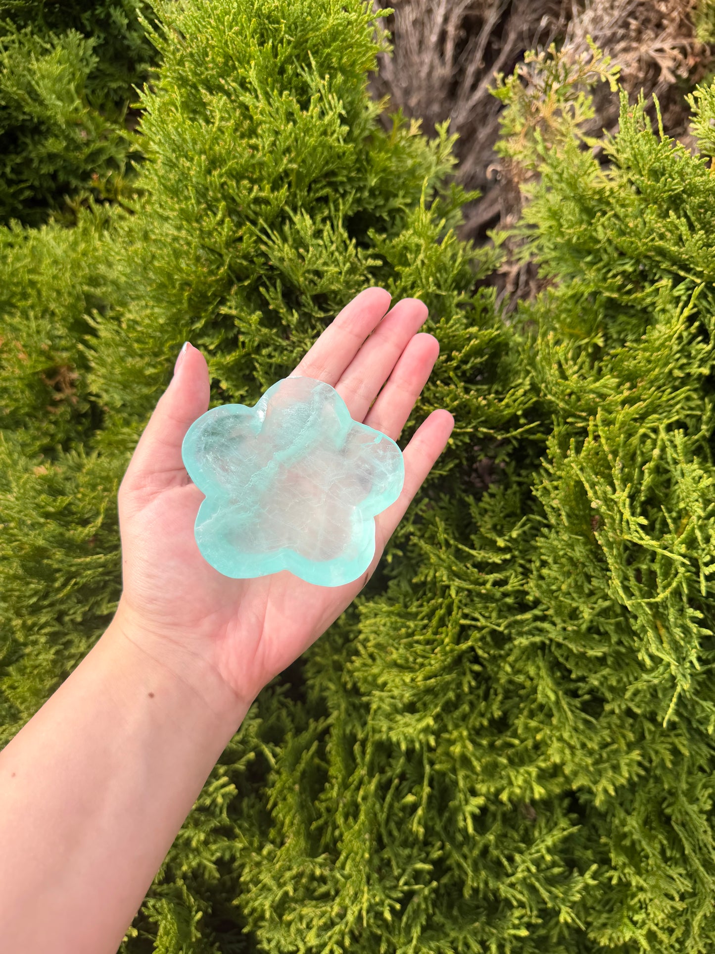 Green Fluorite Flower Bowl