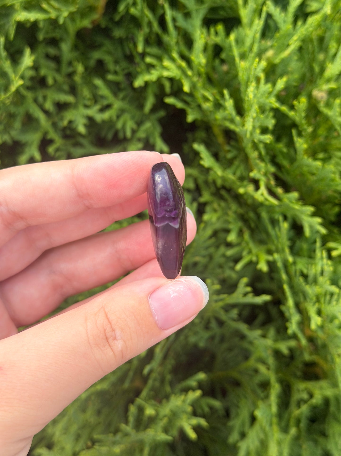 Mini Purple Fluorite Heart with Banding