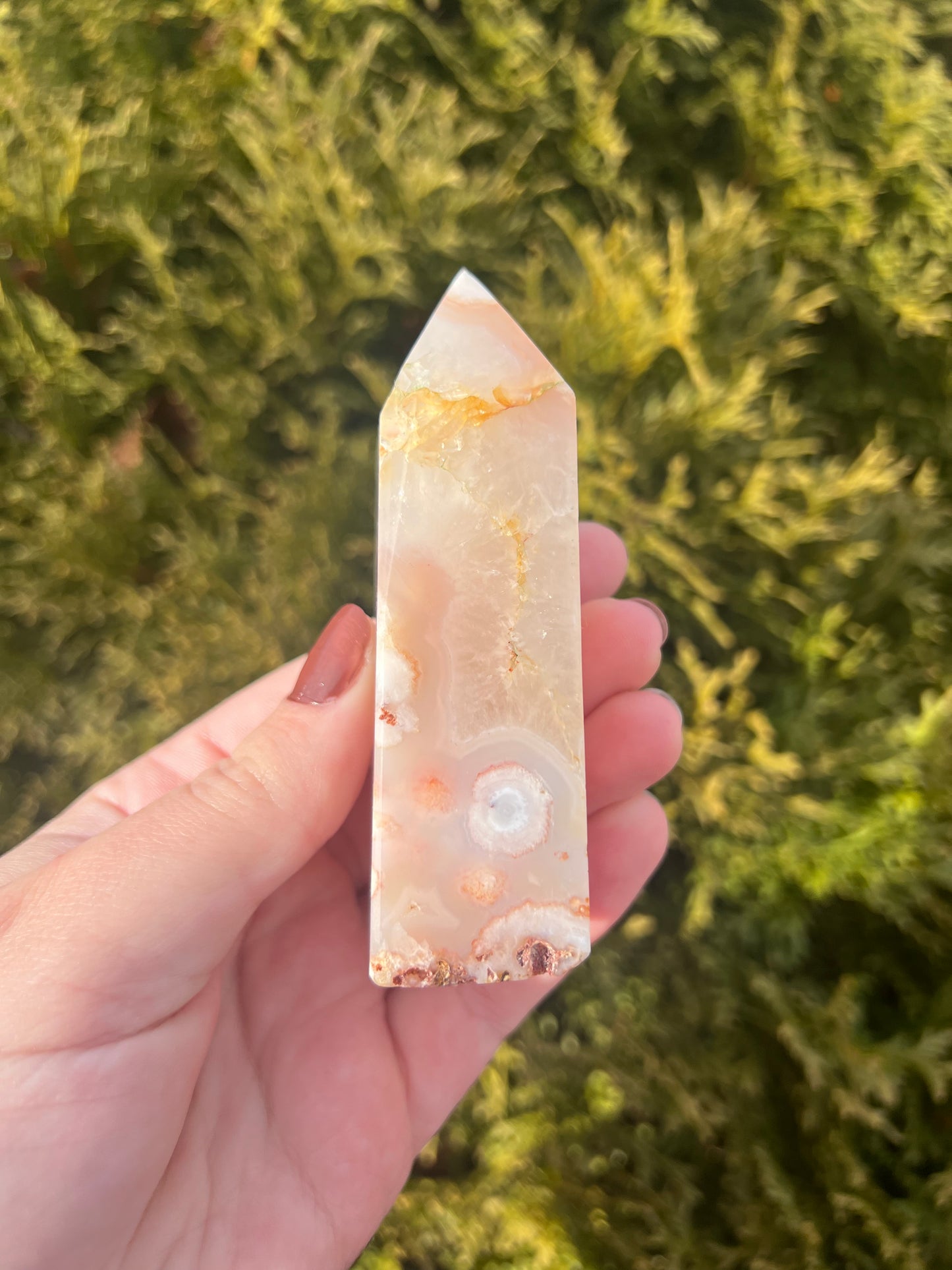 Druzy Flower Agate Tower