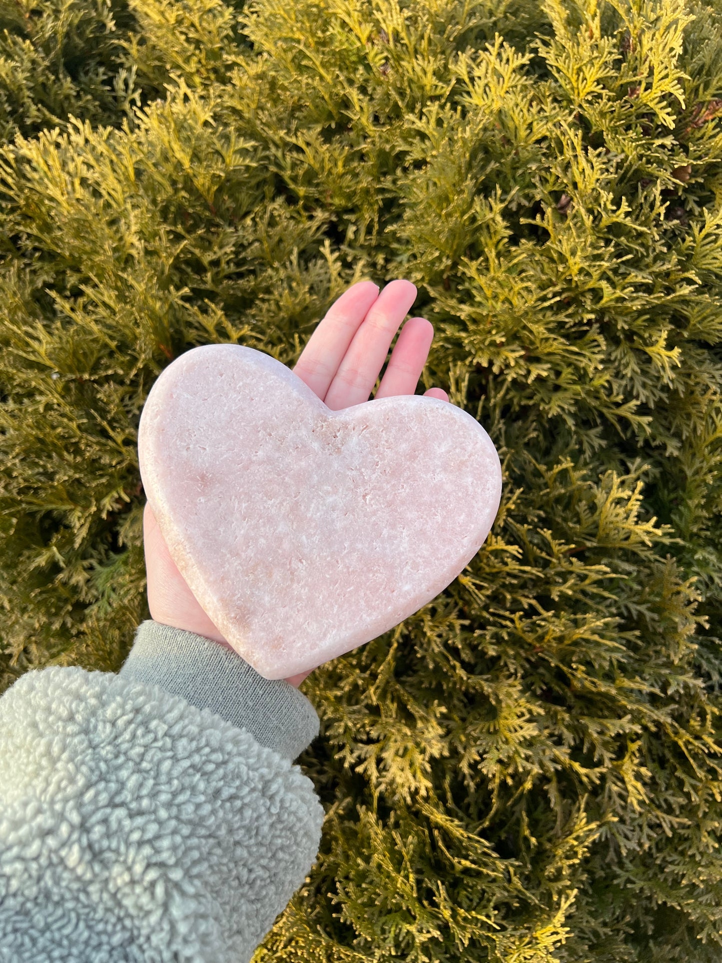 Pink Amethyst Heart on Stand