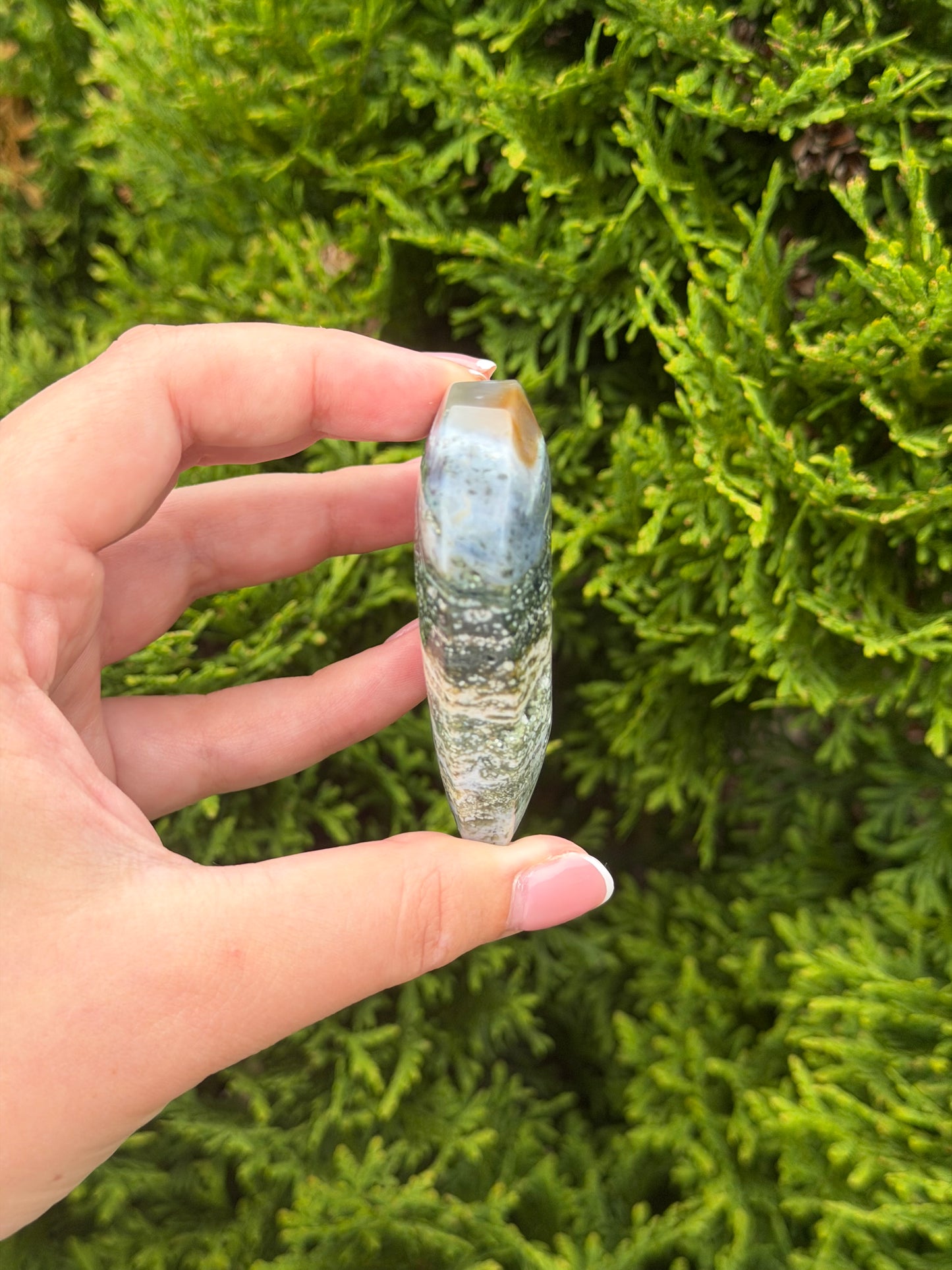 Bubble Orbicular Ocean Jasper Heart 1