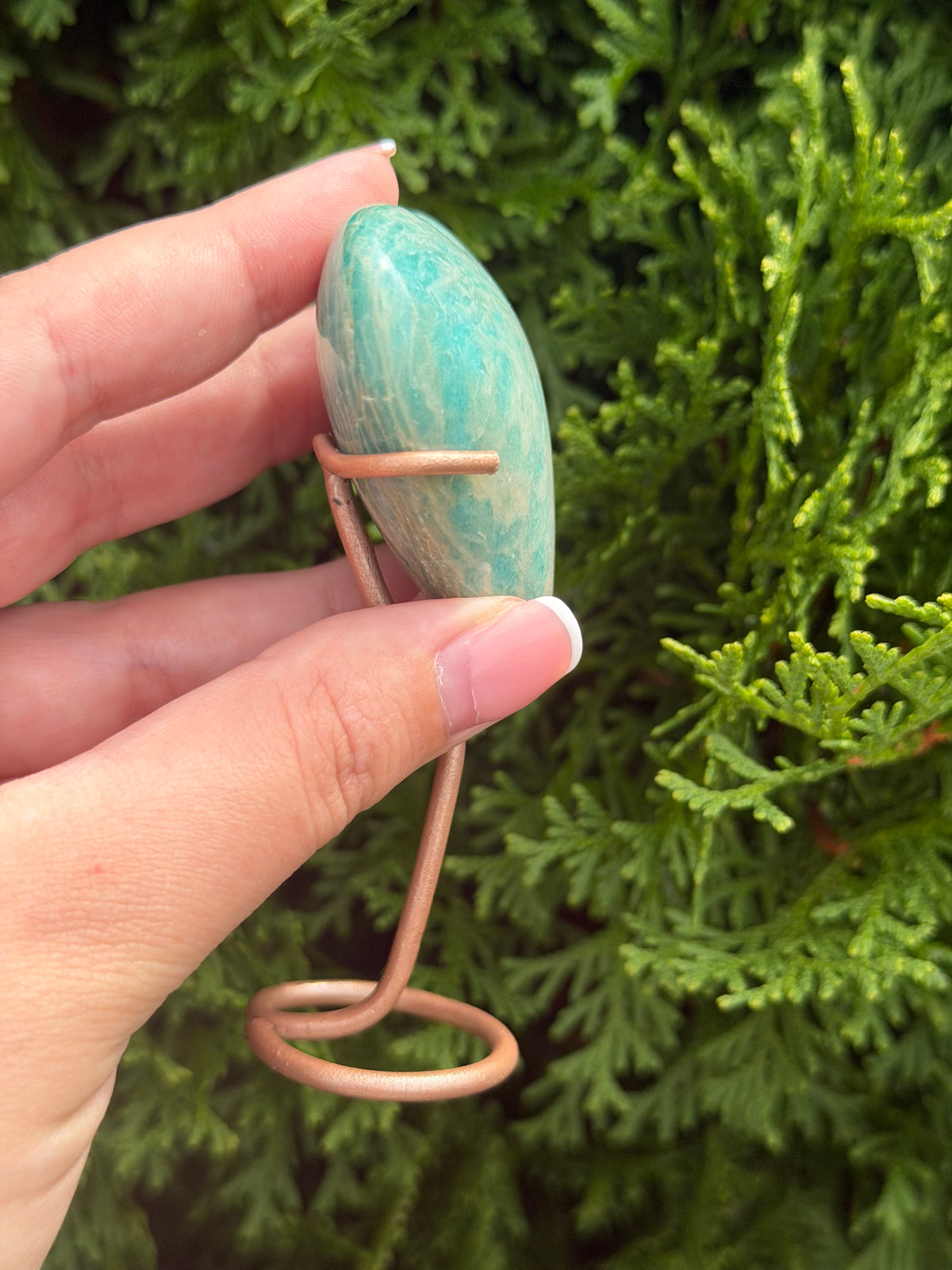 Amazonite Heart on Stand