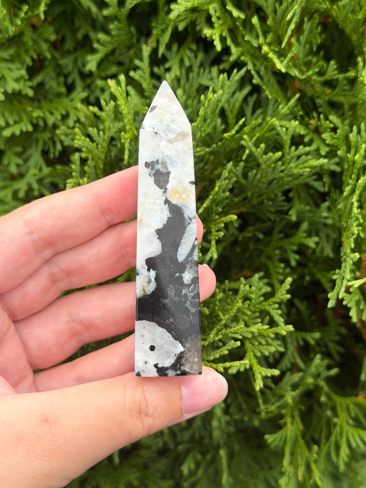 Rainbow Moonstone Point