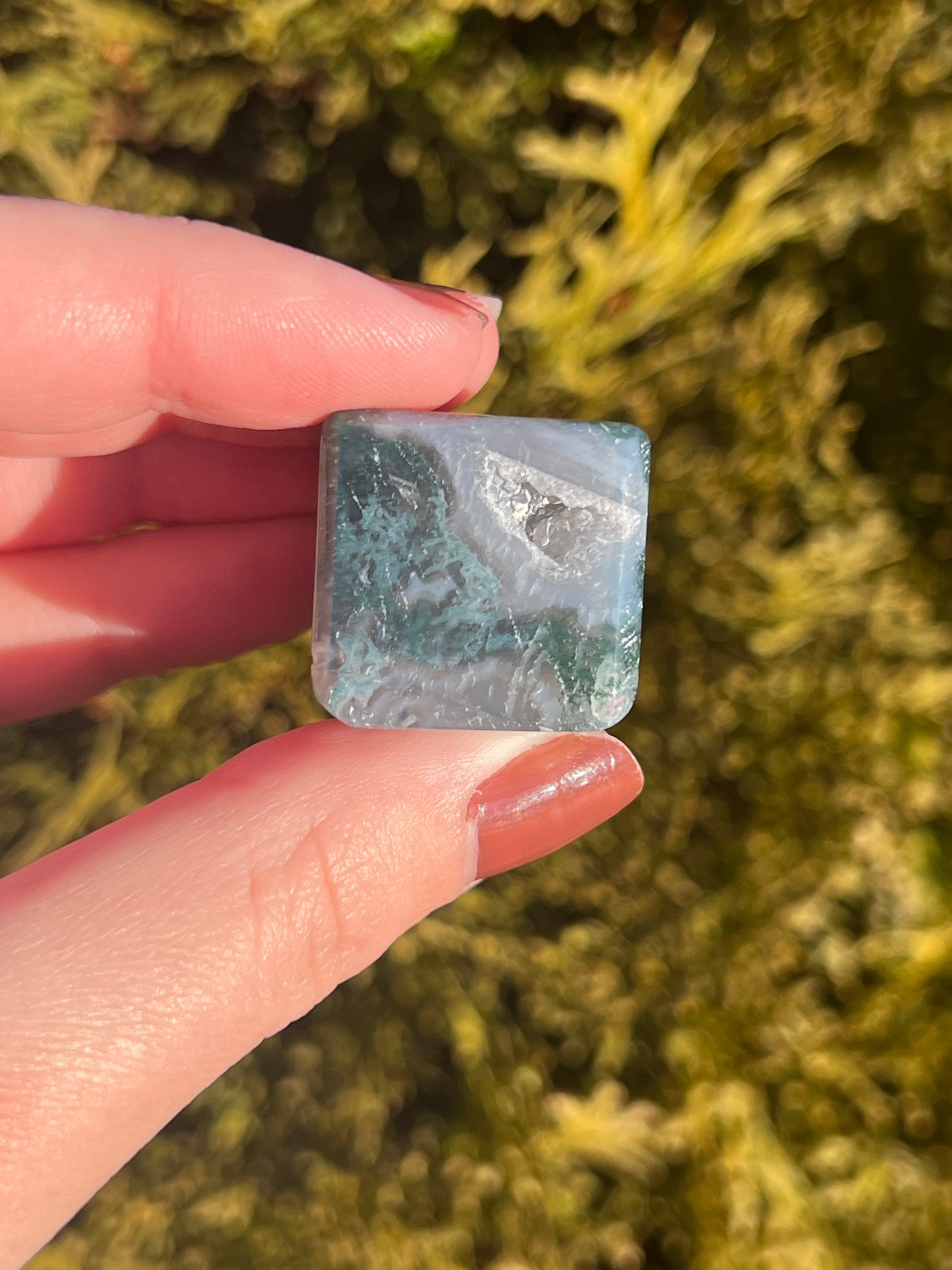 Moss Agate Cube