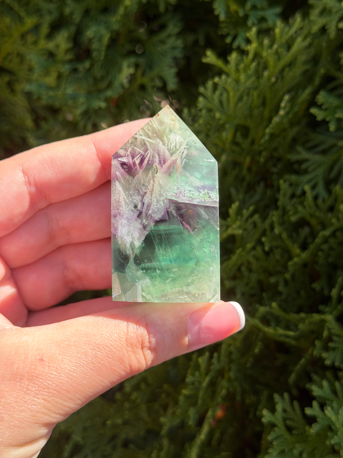 Snowflake Fluorite Tower