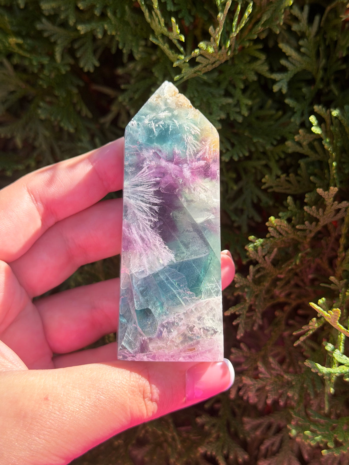 Snowflake Fluorite Tower