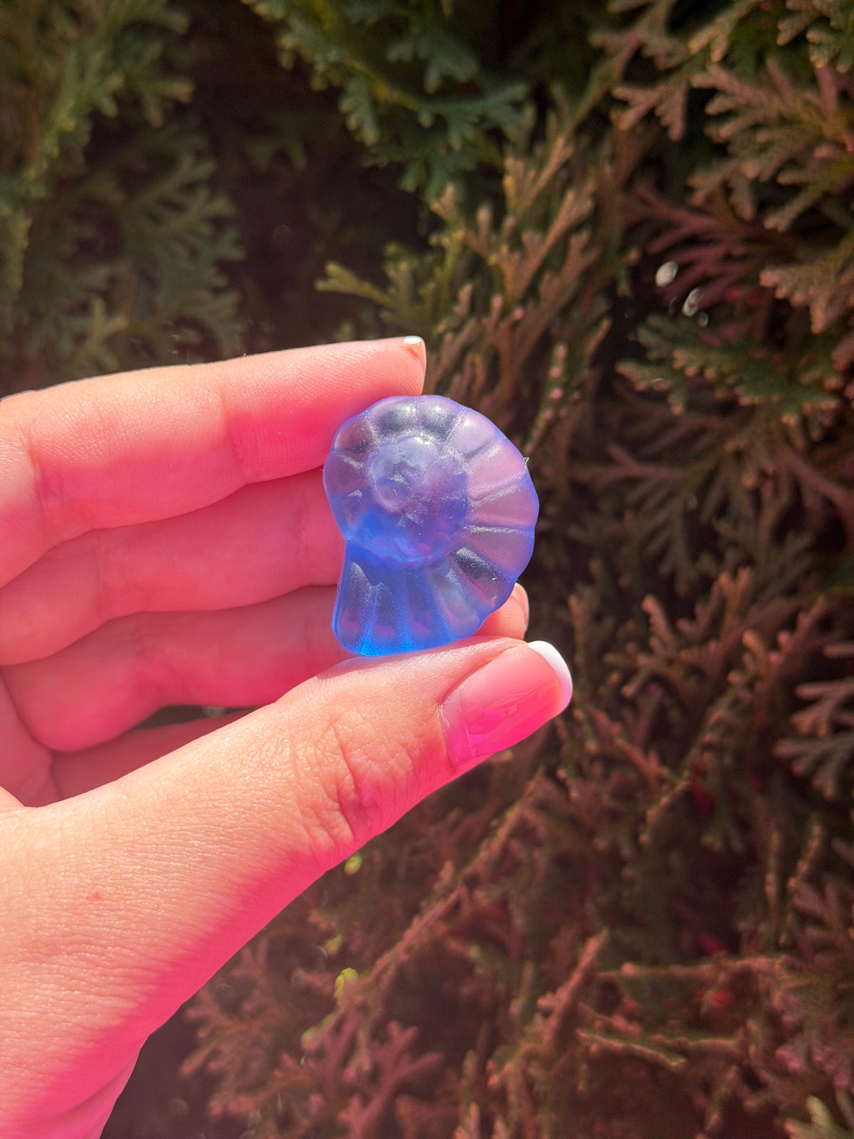 Blue Man Made Crystal Shell
