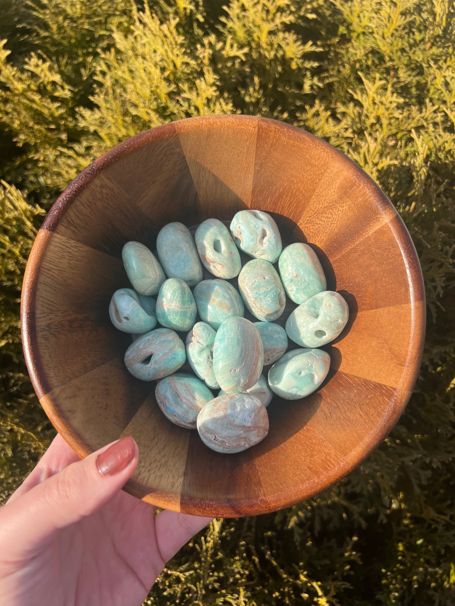Blue Aragonite Tumbled Stones
