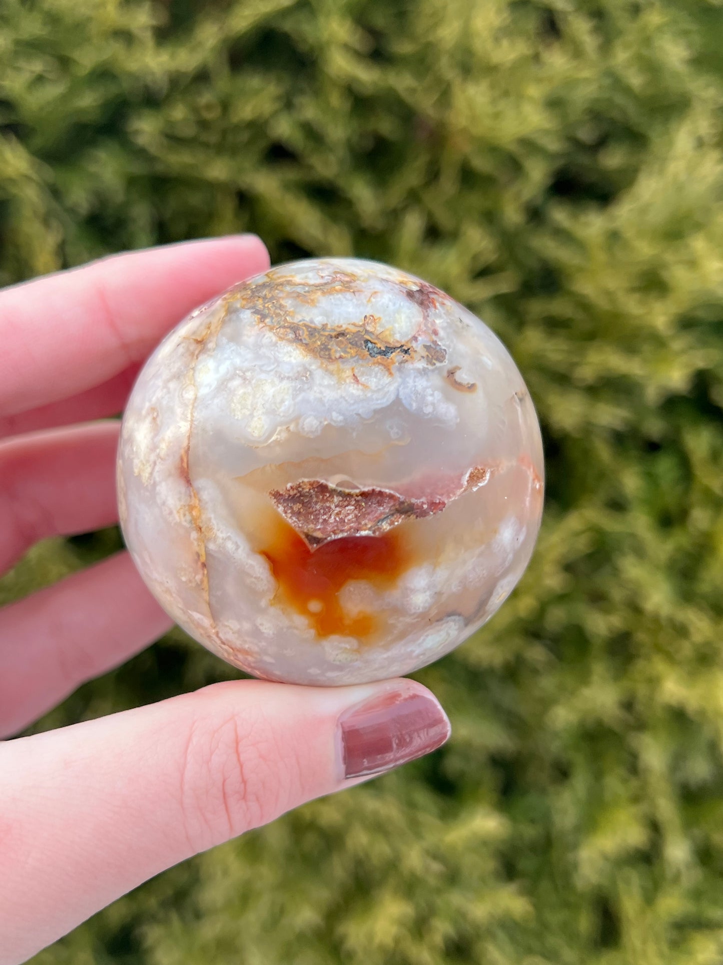 Flower Agate Sphere 2