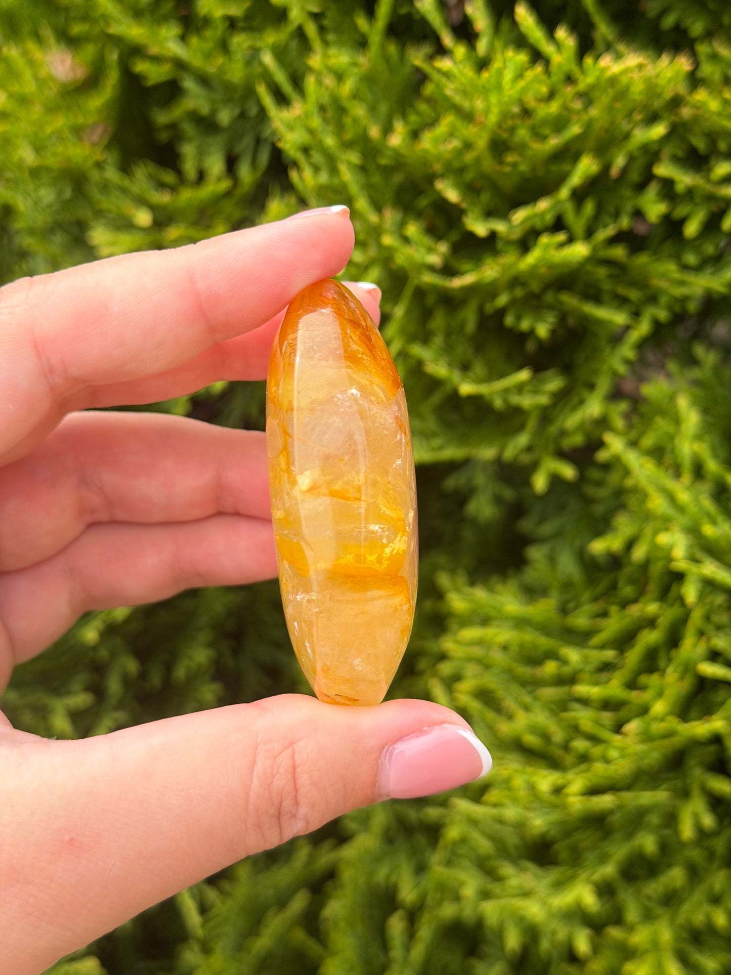 Golden Healer Quartz Palm Stone