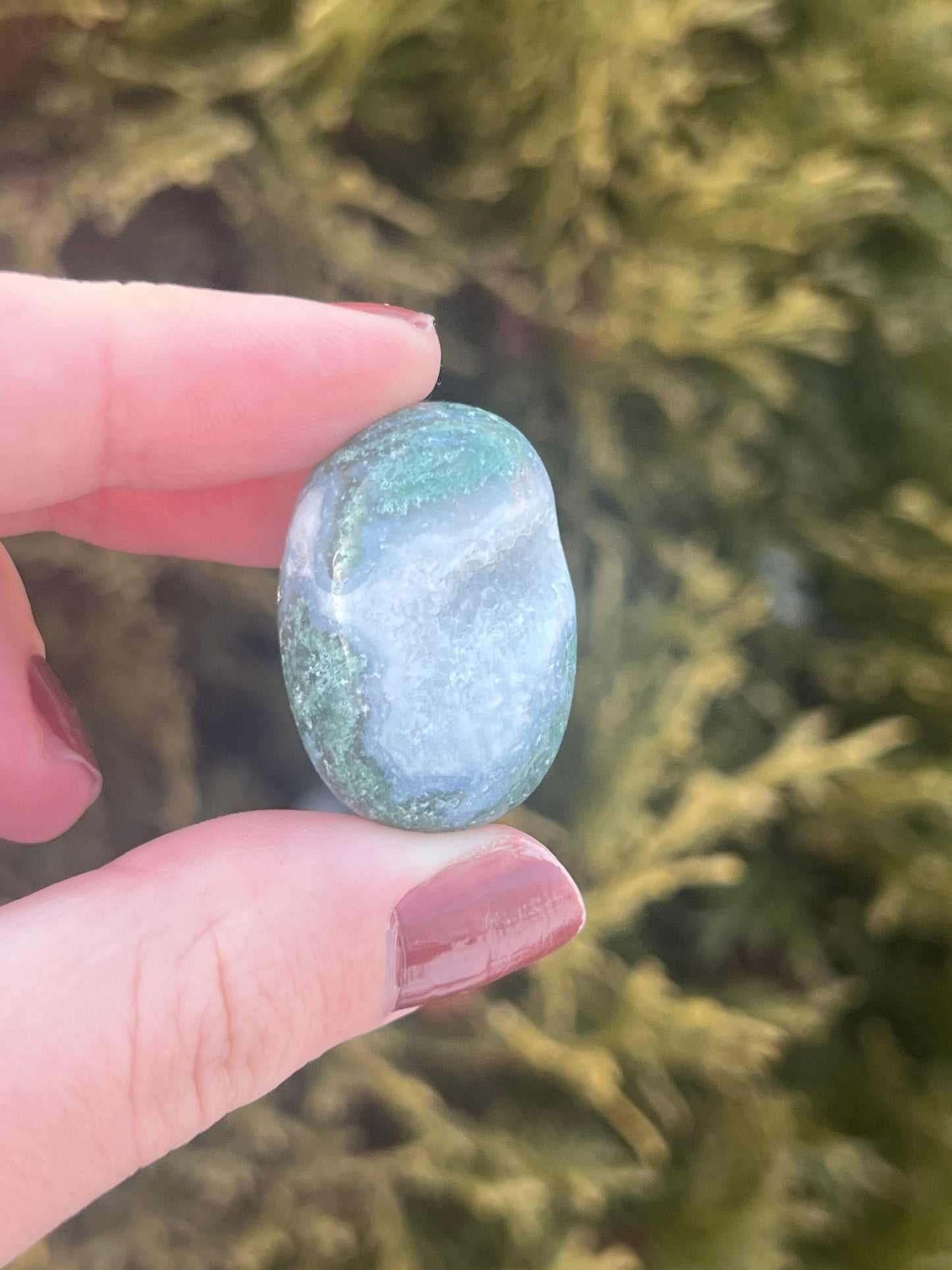 Moss Agate Tumbled Stones