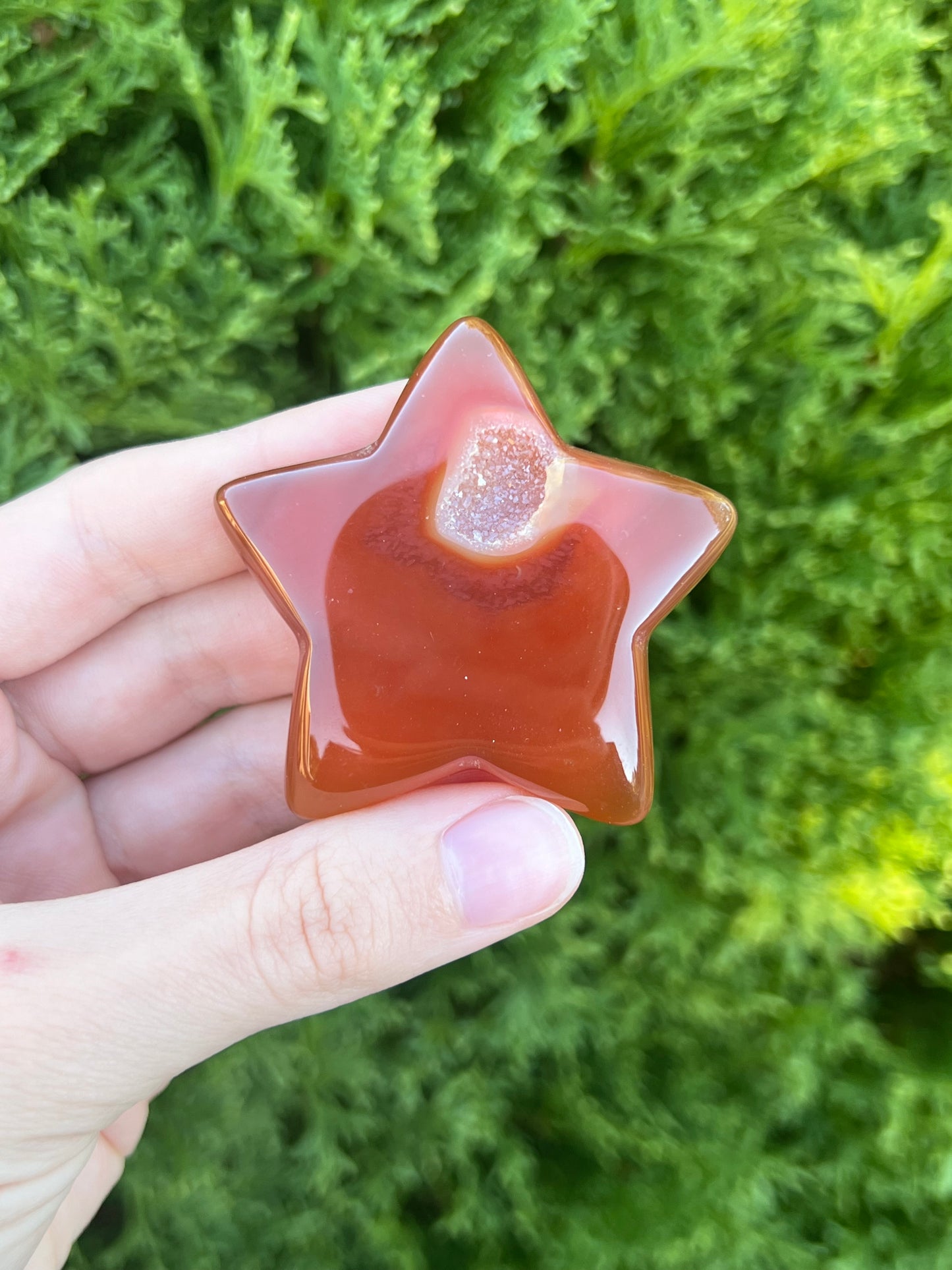 Carnelian Druzy Star