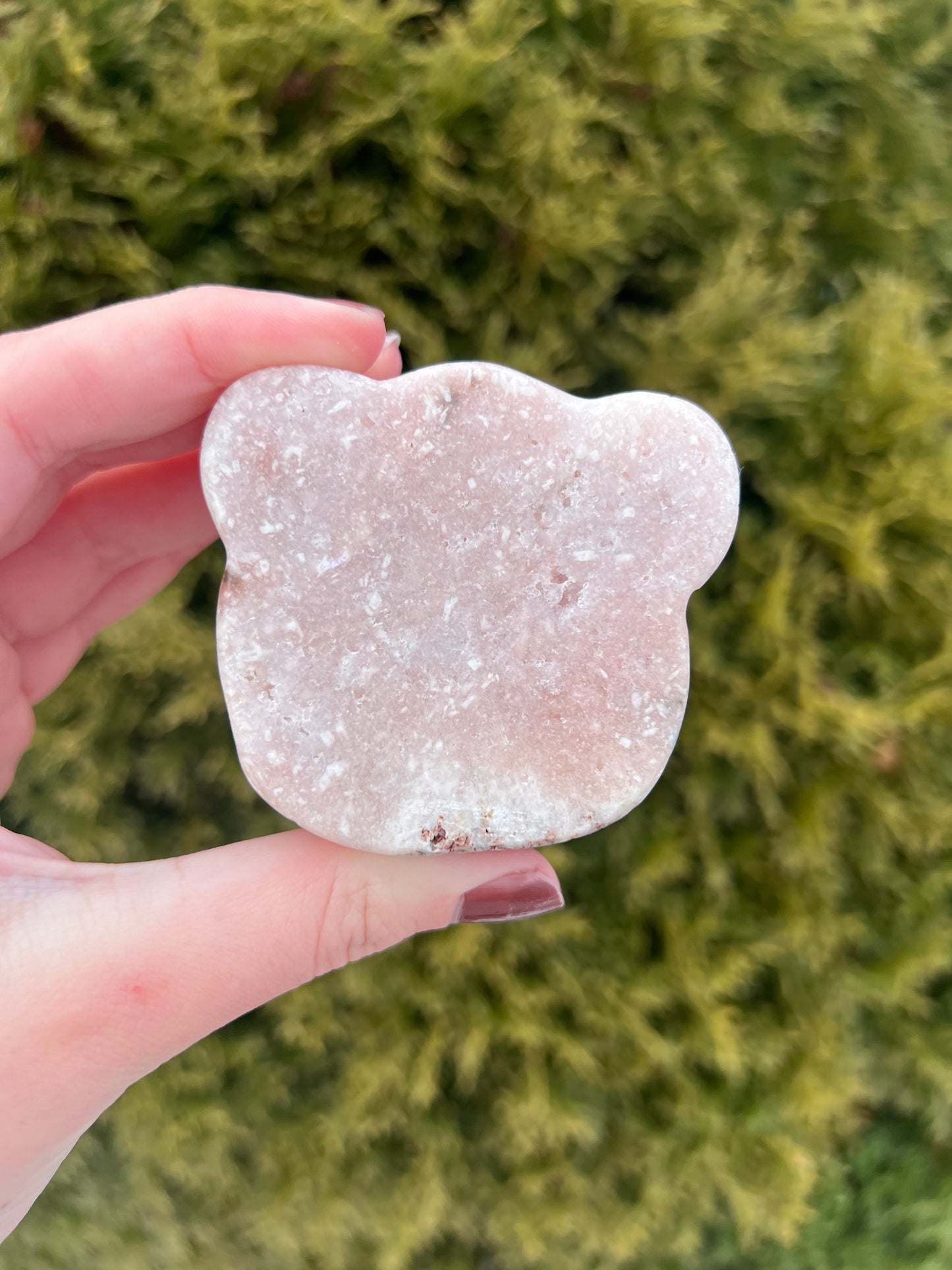 Pink Amethyst Bear Face