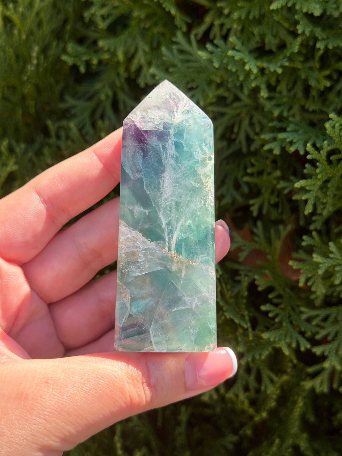 Snowflake Fluorite Tower