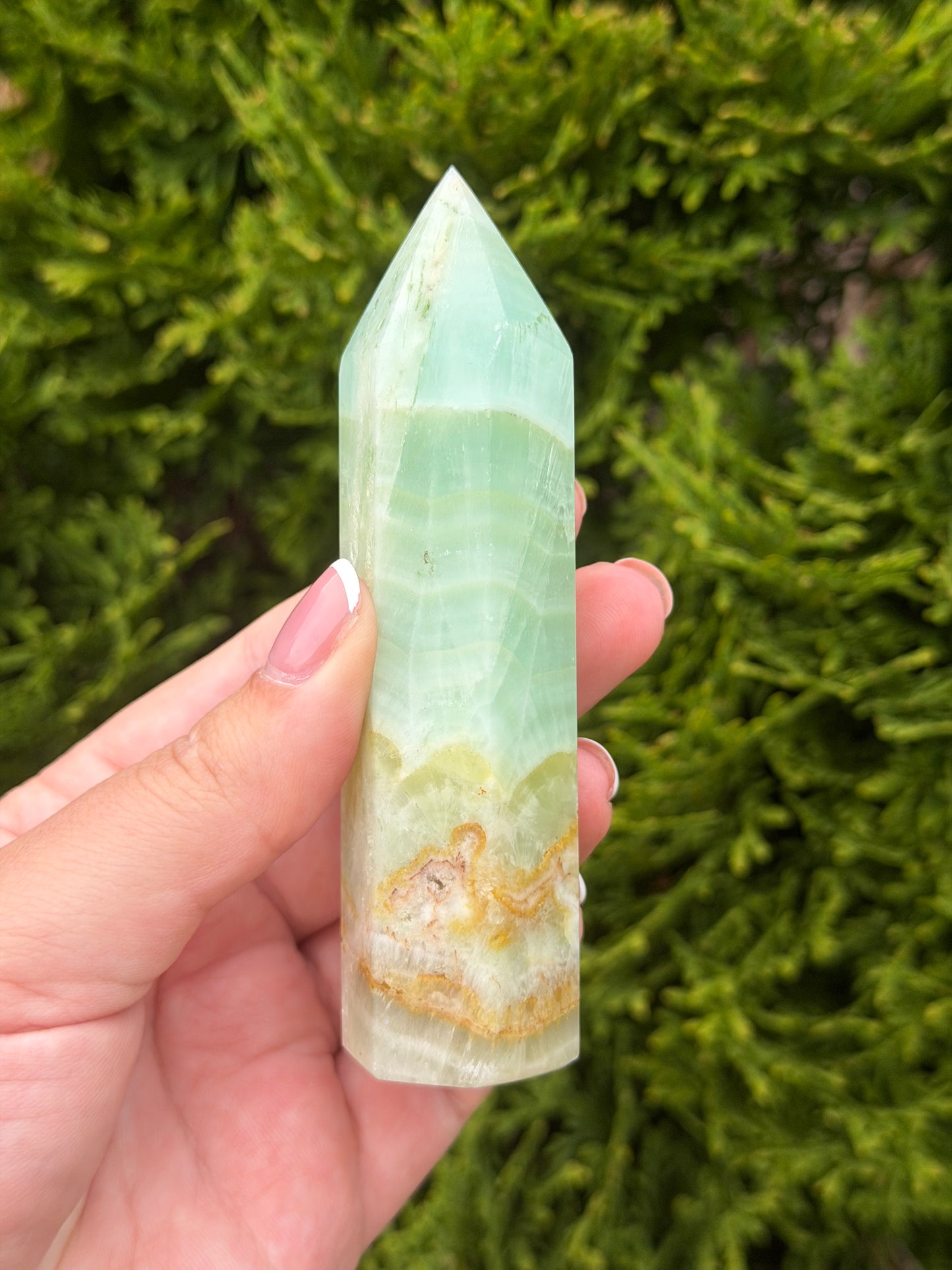Pistachio Calcite Tower