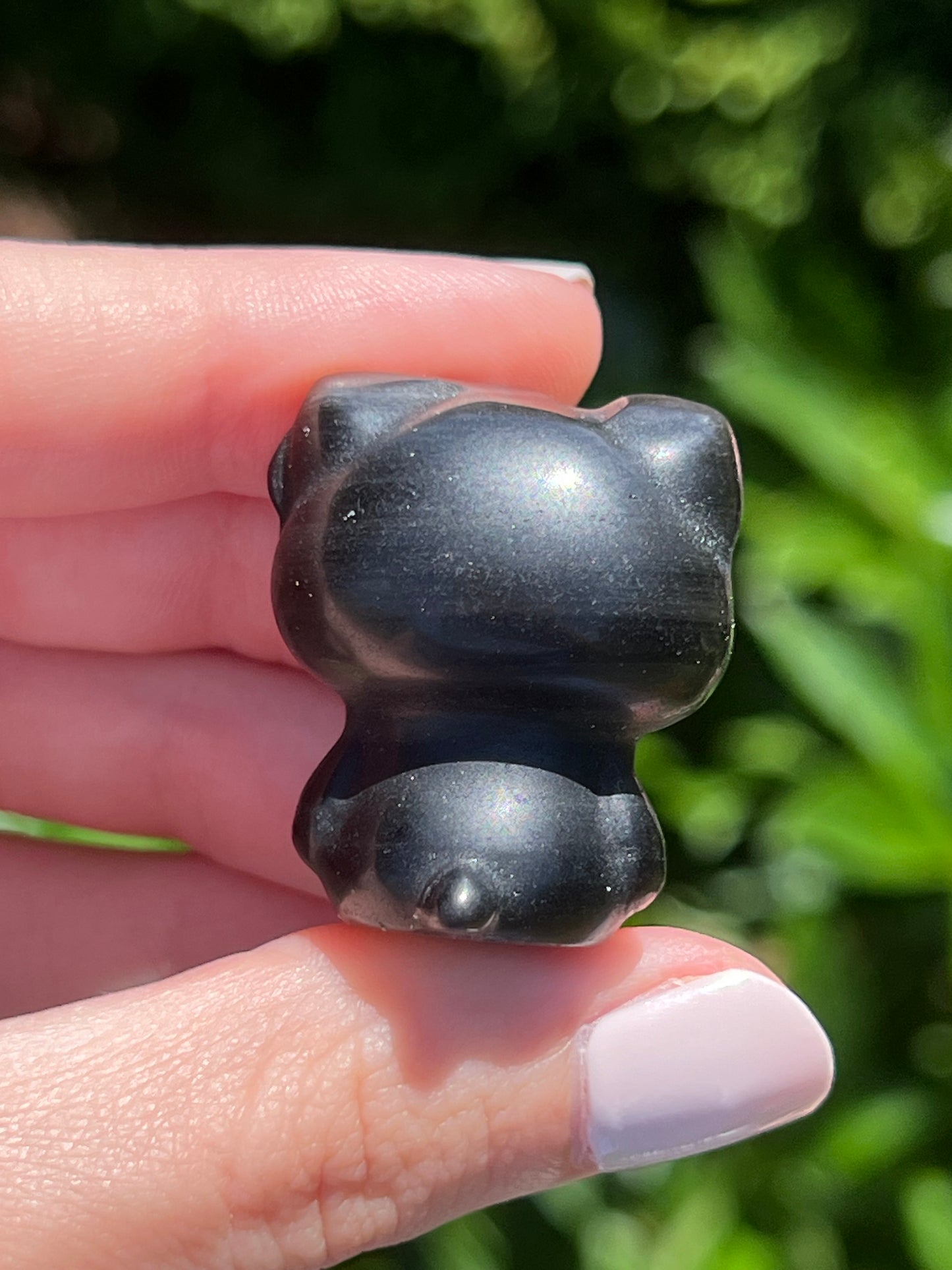 Silver Sheen Obsidian Hello Kitty