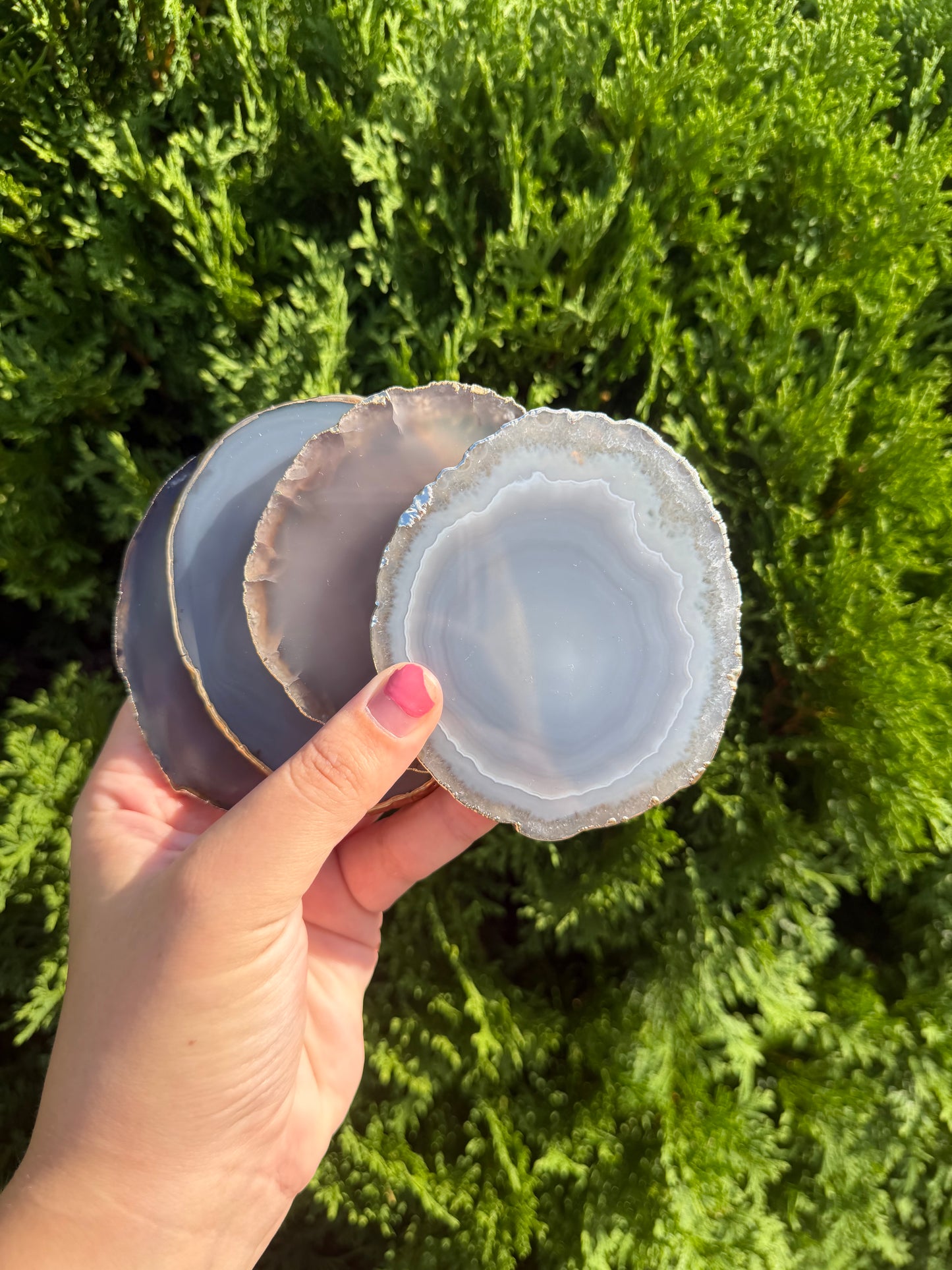 Agate Coaster Set from Brazil