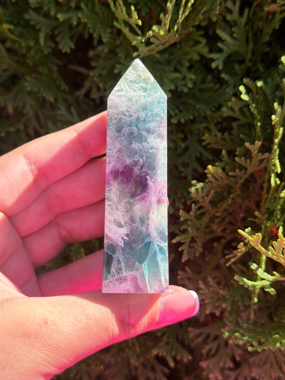 Snowflake Fluorite Tower