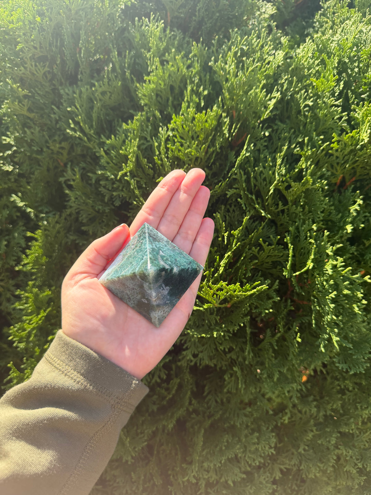 Moss Agate Pyramid