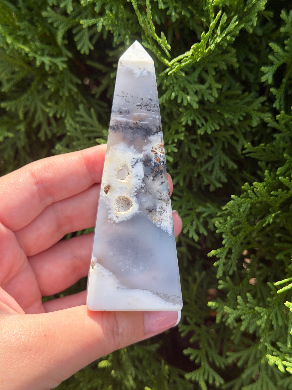 Dendritic Agate Obelisk